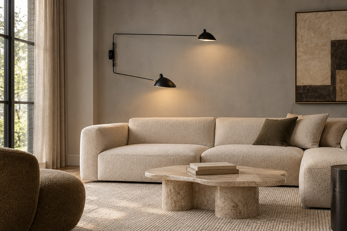 Serge Mouille Two-Arm Lamp