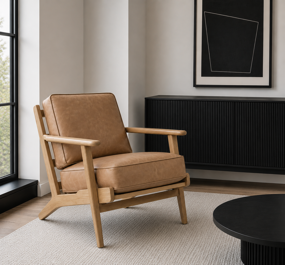 Faye Lounge Chair (Vegan Leather)
