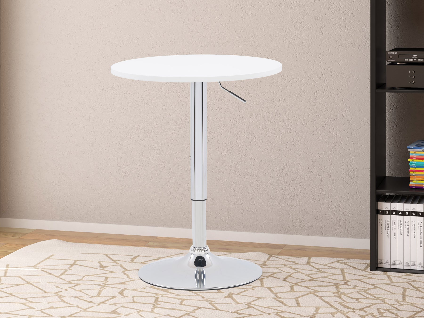 Adjustable Height Bar Table, Round