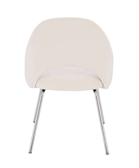 Sand Chrome Velvet Chair