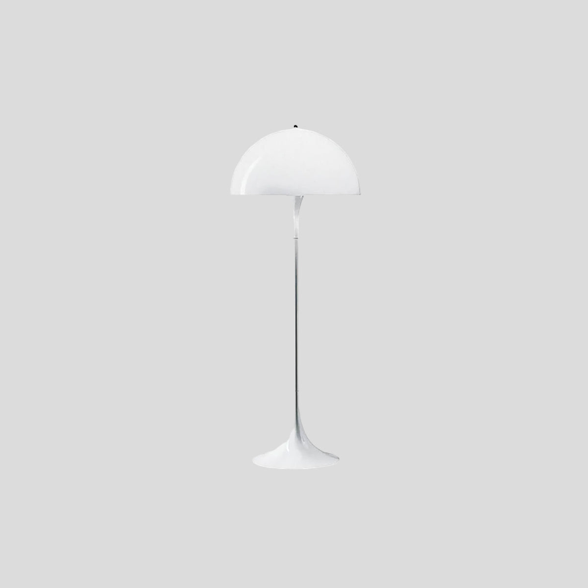 Danish Mid-Century Modern White Mushroom Floor Lamp