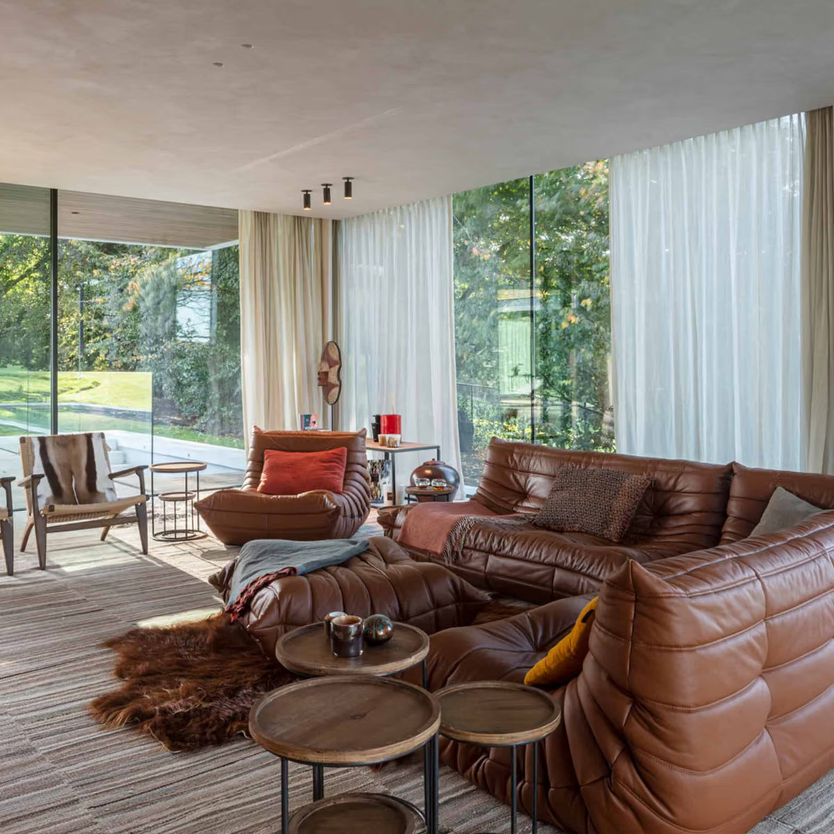 Togo Leather Sofa