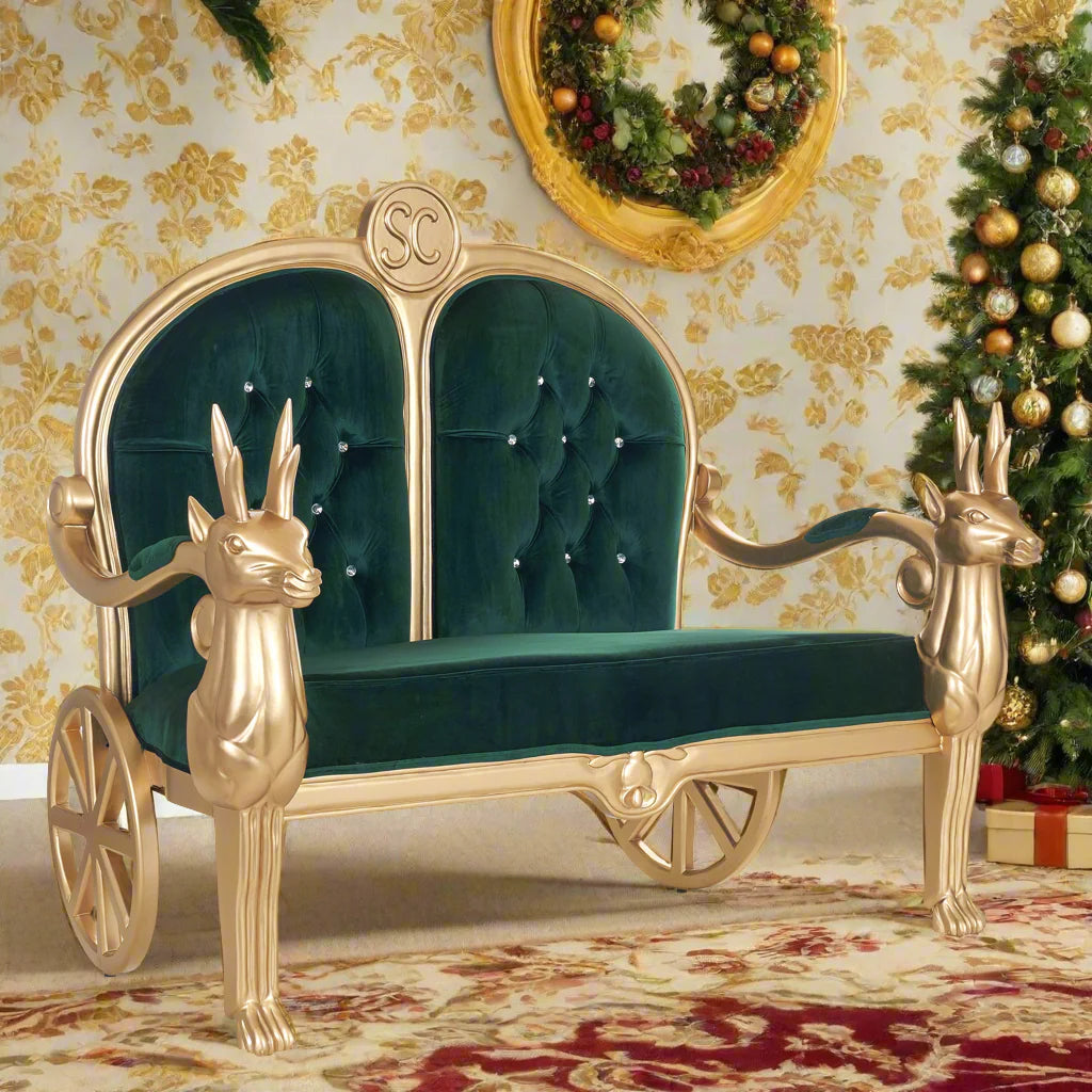 Santa Reindeer Bench