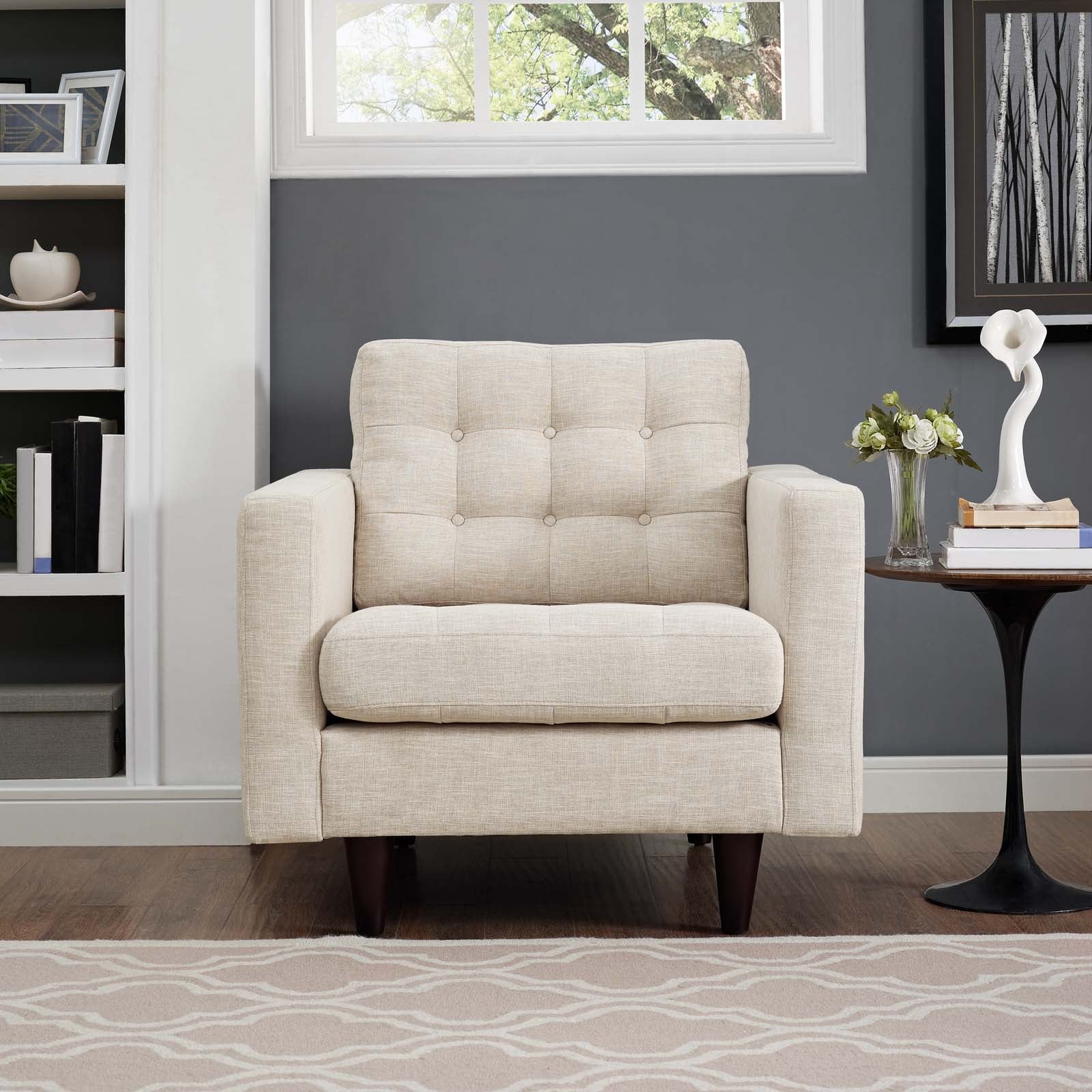 Empress Upholstered Fabric Armchair