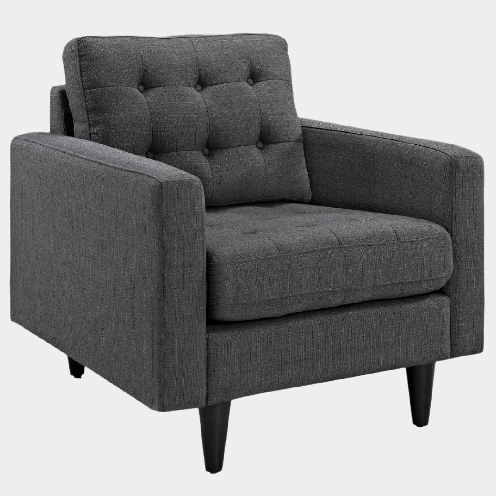 Fauteuil en tissu rembourré Empress