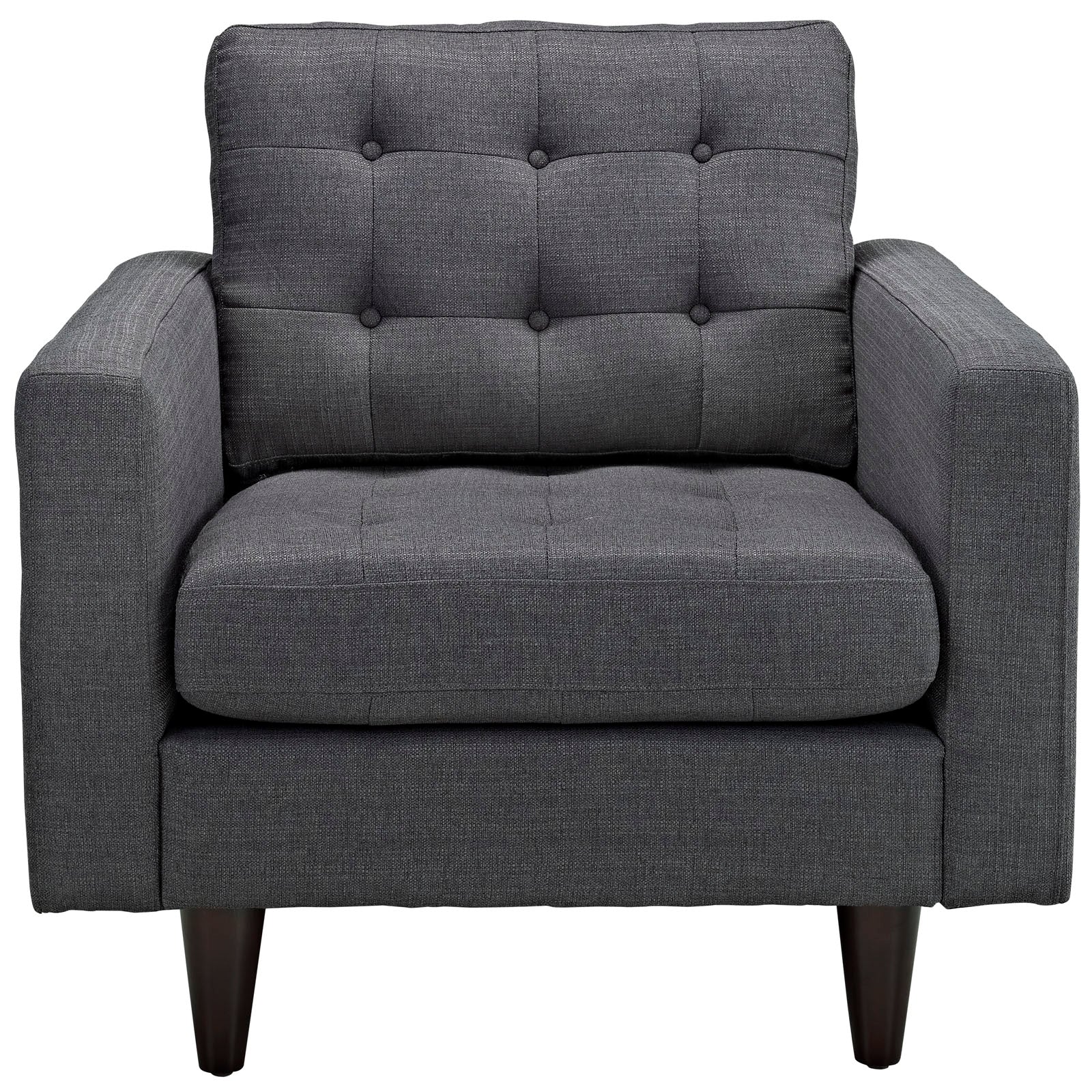 Fauteuil en tissu rembourré Empress