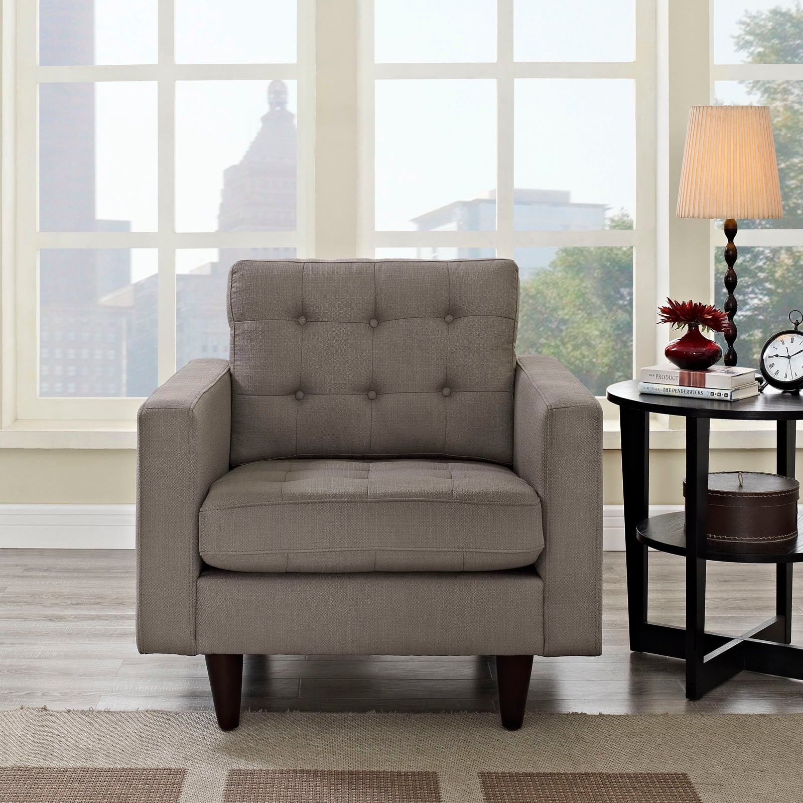 Empress Upholstered Fabric Armchair