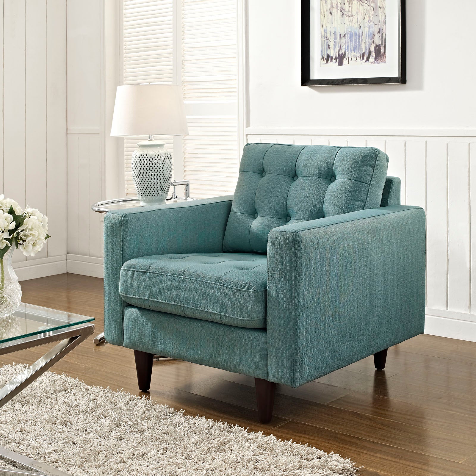 Empress Upholstered Fabric Armchair