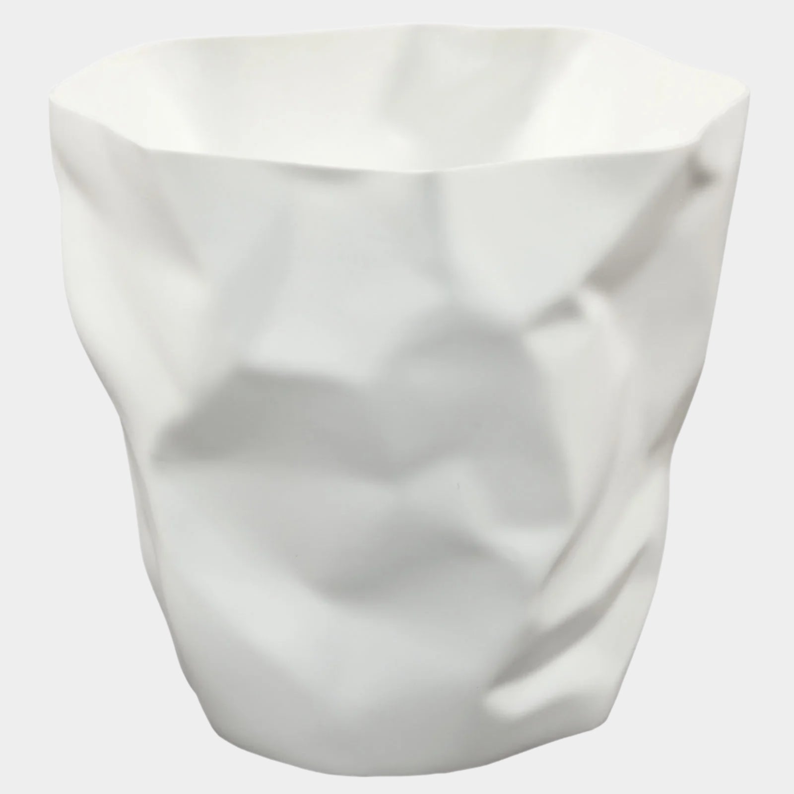 Lava Trash Bin in White