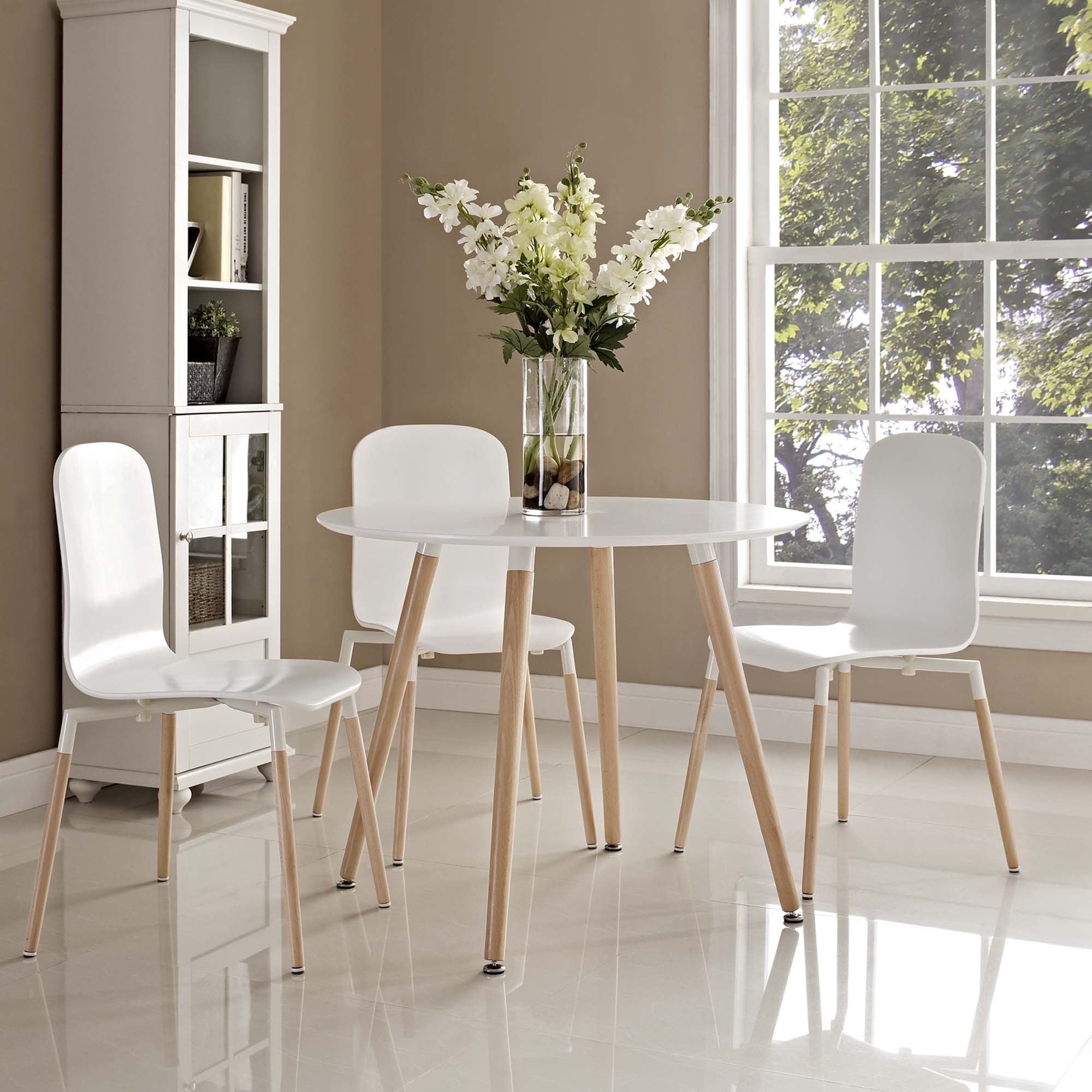 Track Round Dining Table in White