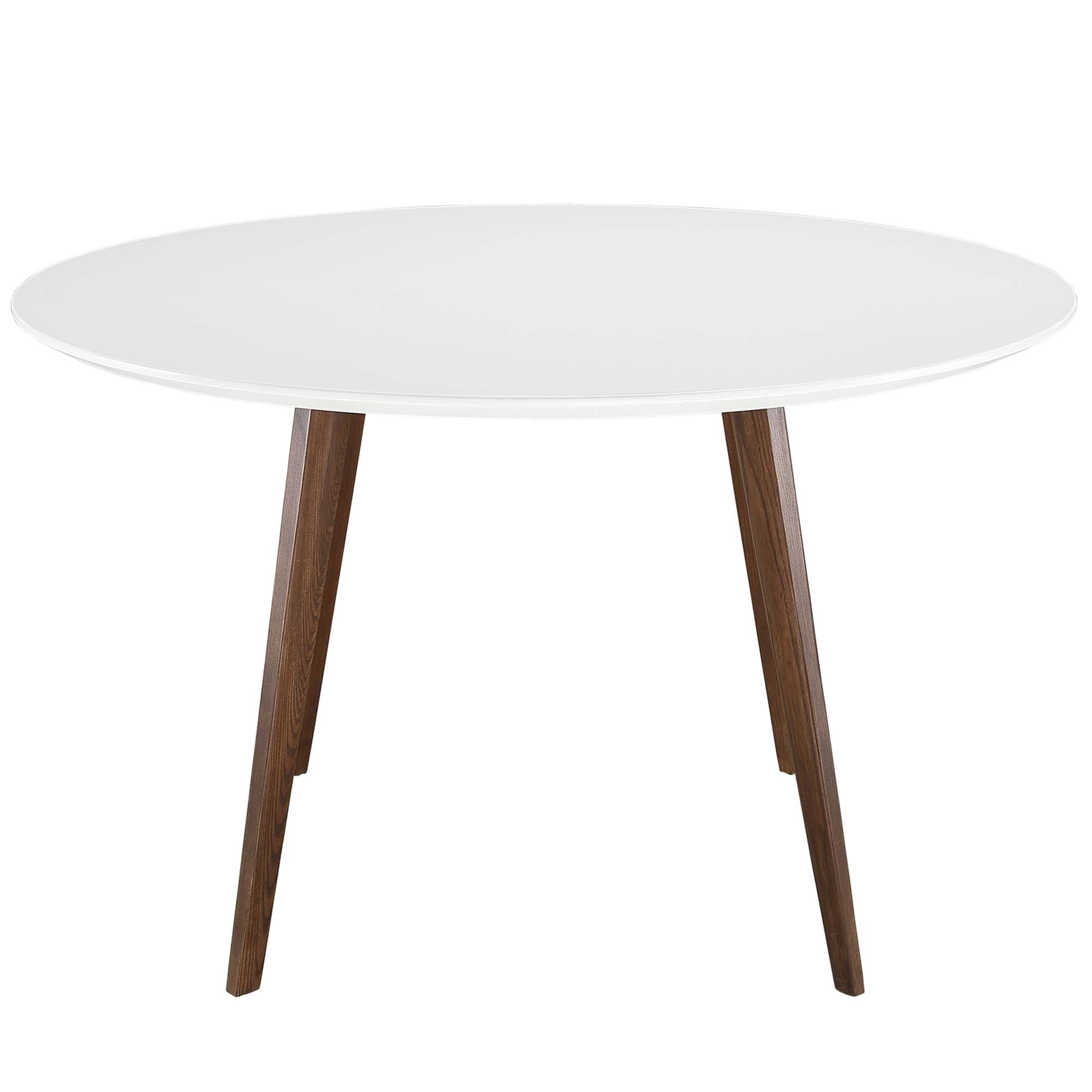 Platter Round Dining Table in White