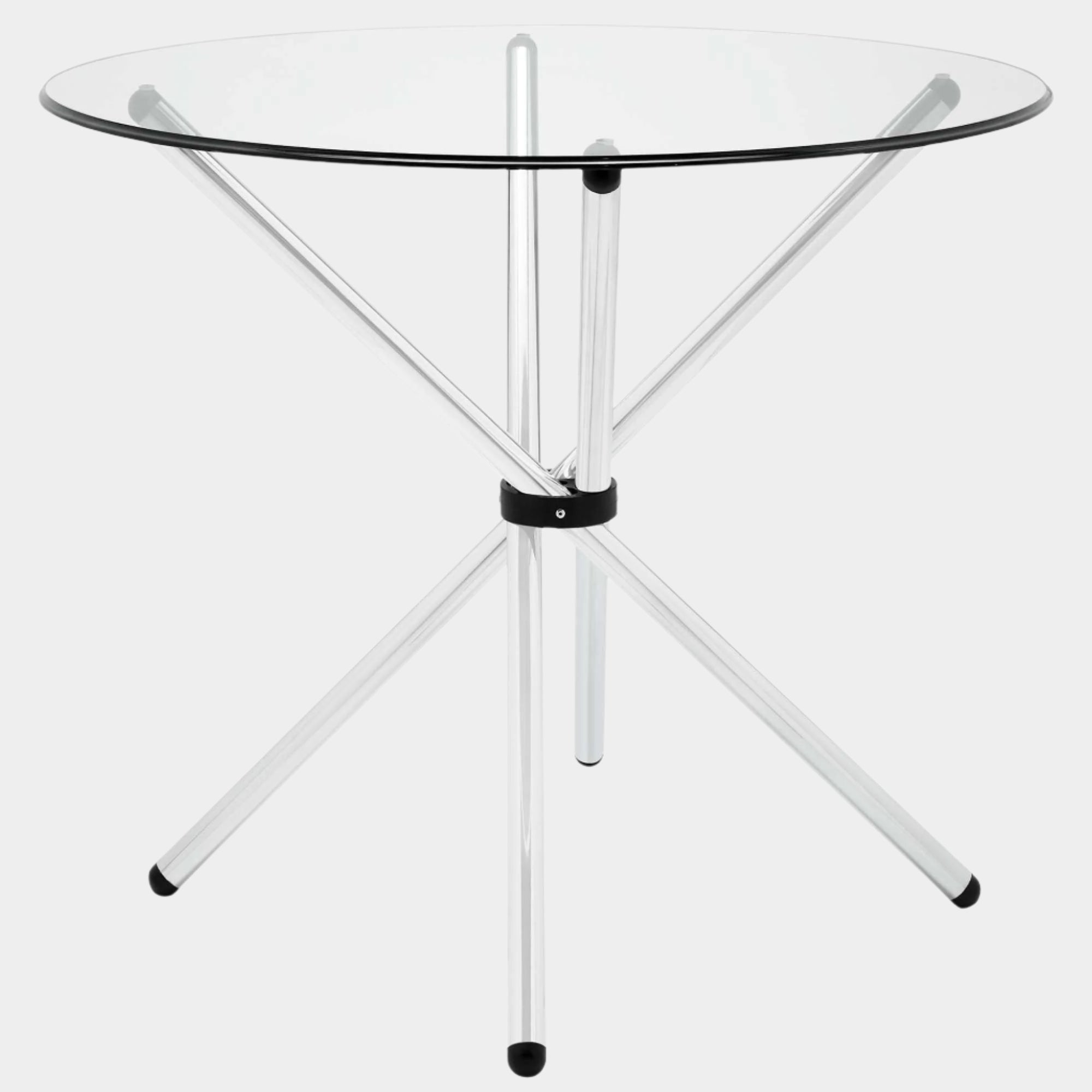 Baton Round Dining Table in Clear