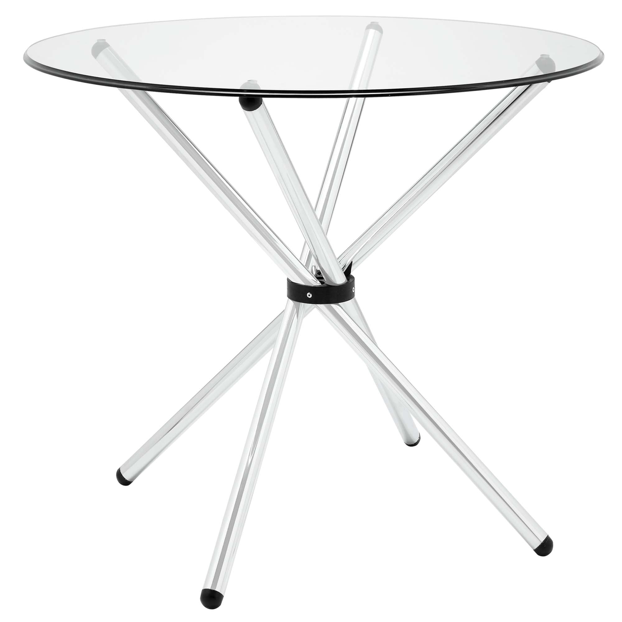 Baton Round Dining Table in Clear