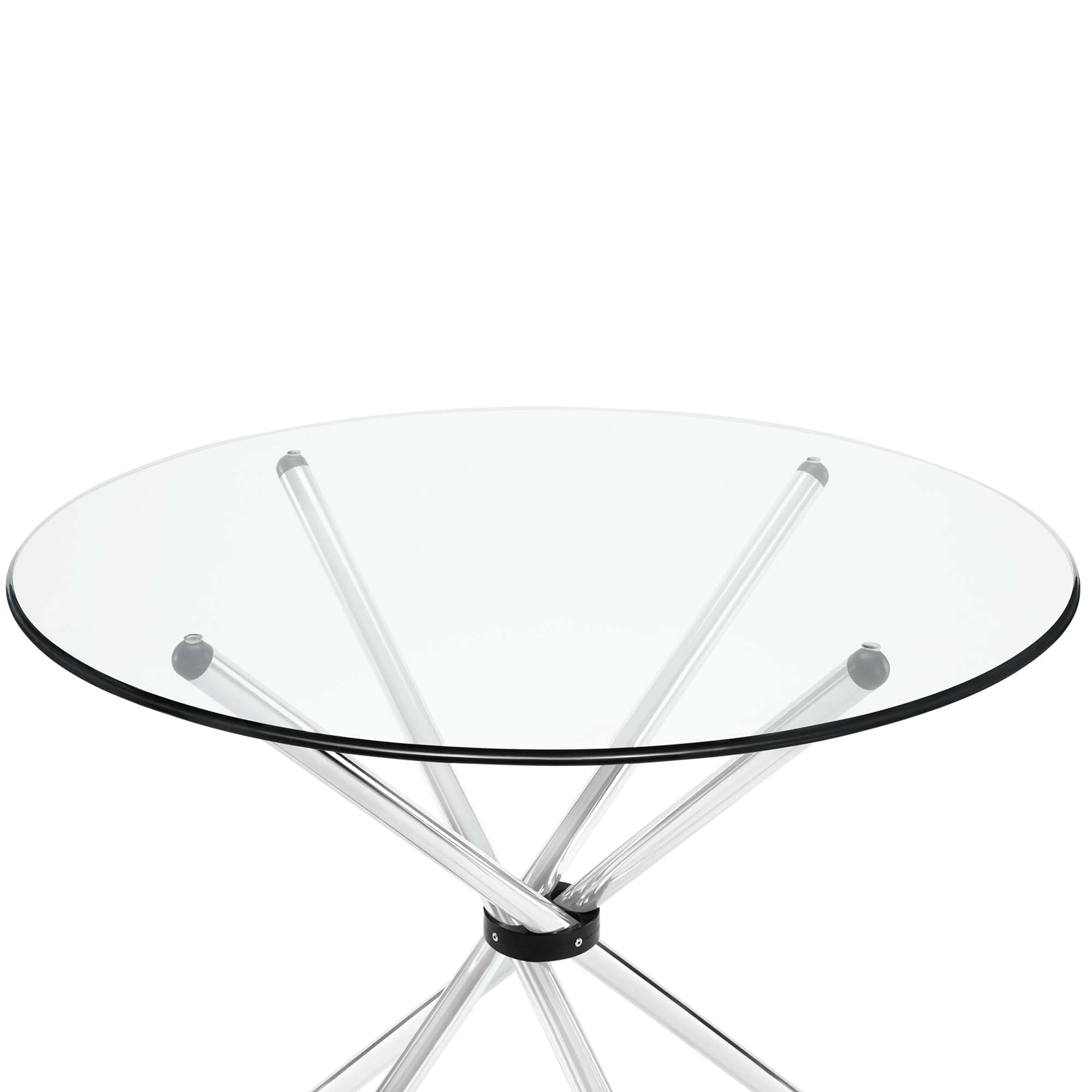 Baton Round Dining Table in Clear