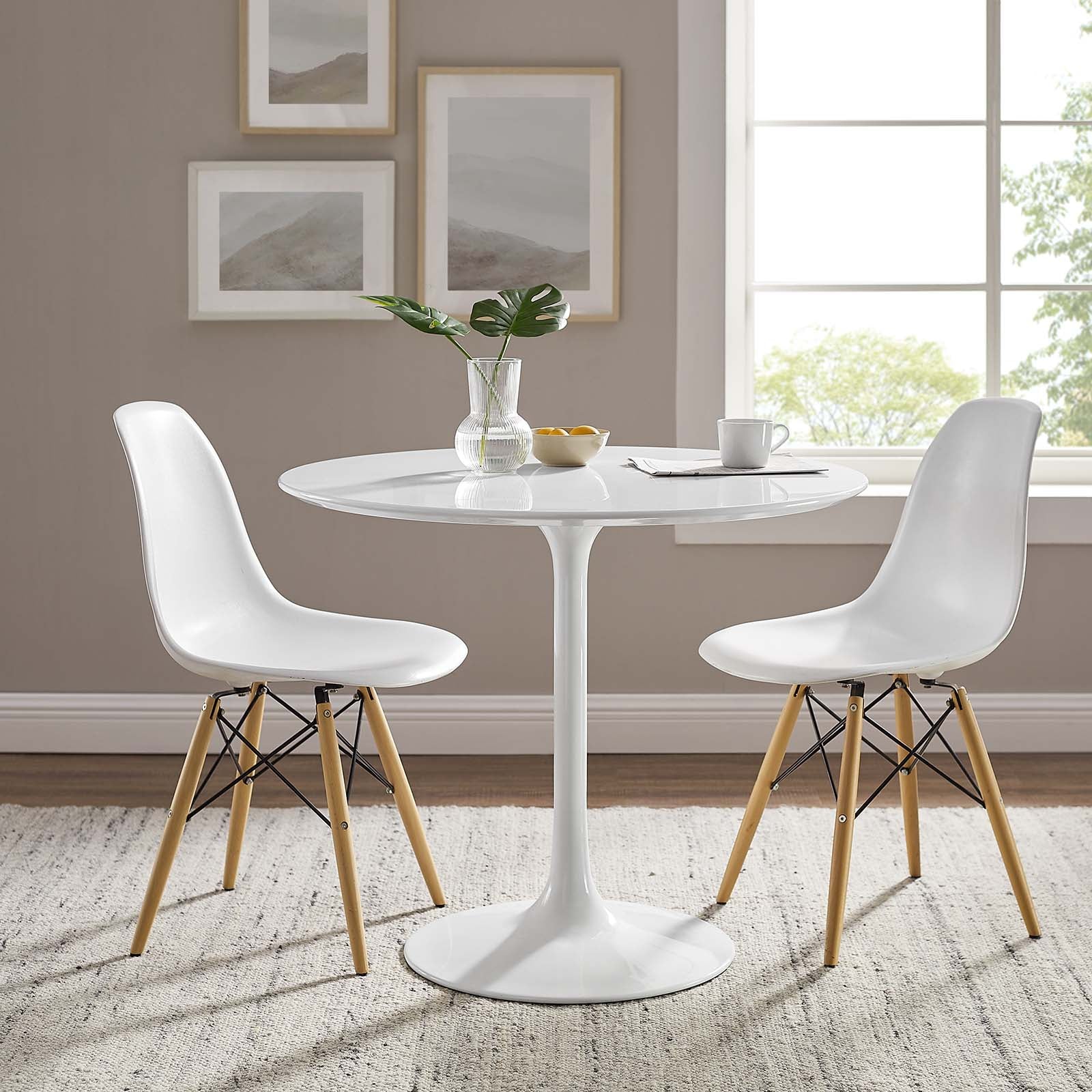 White Lacquer Tulip Dining Table (Round)