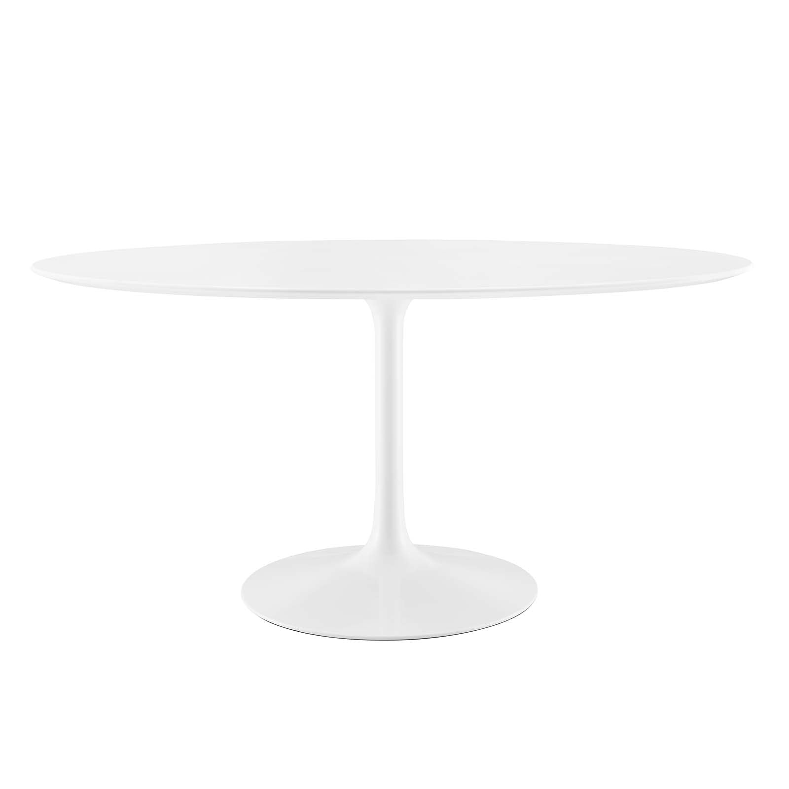 White Lacquer Tulip Dining Table (Oval)