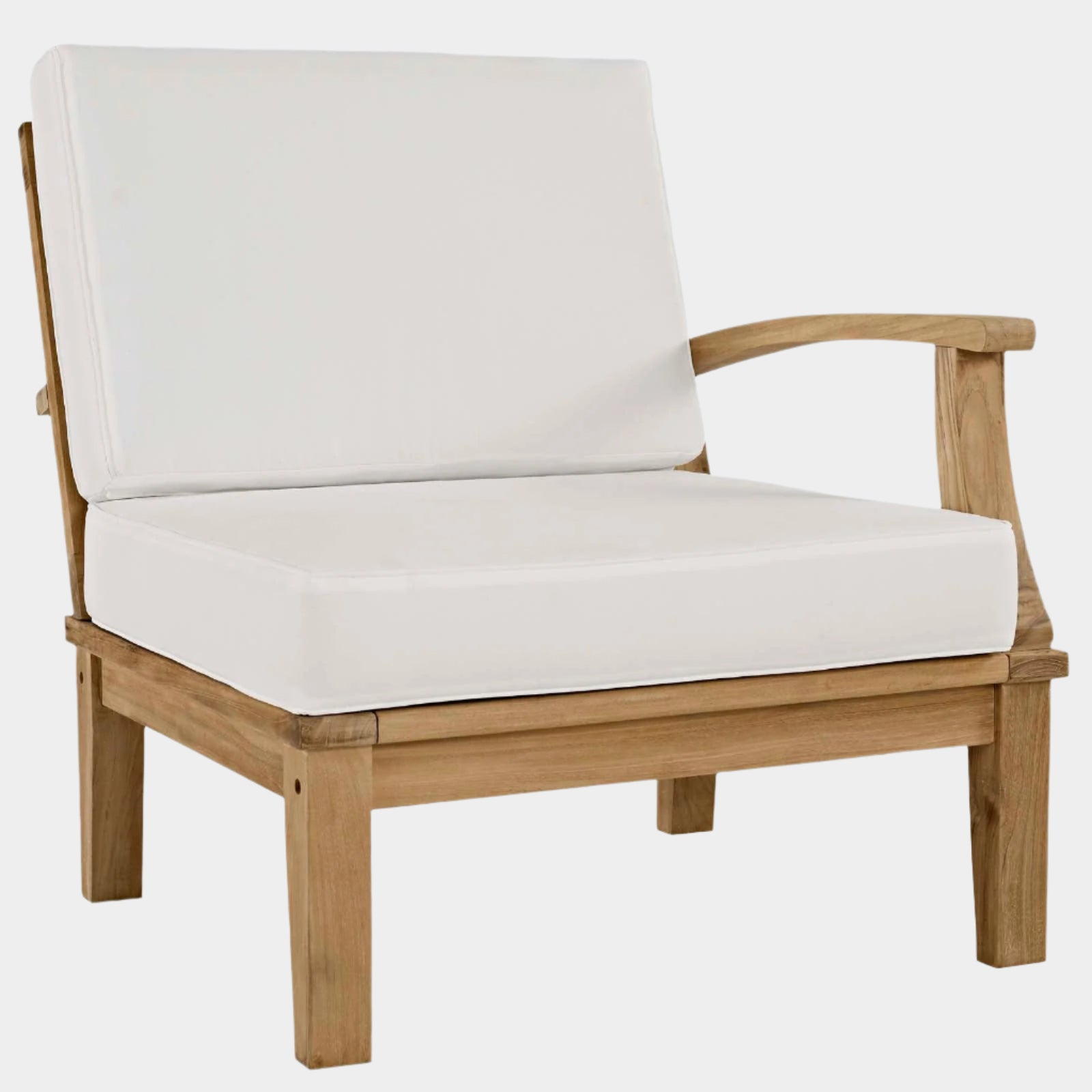 Marina Outdoor Patio Teak Right-Facing Sofa