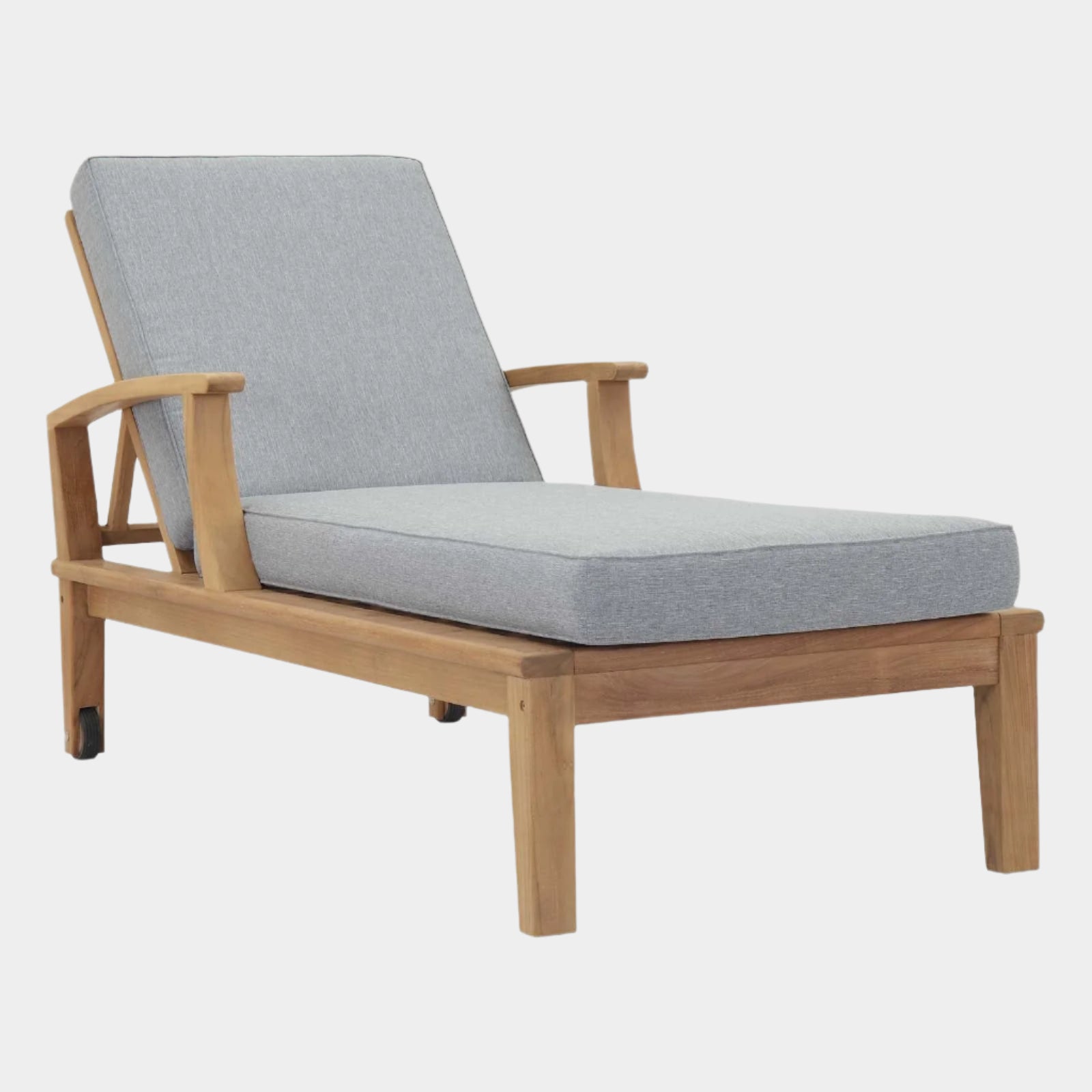 Marina Outdoor Patio Teak Single Chaise