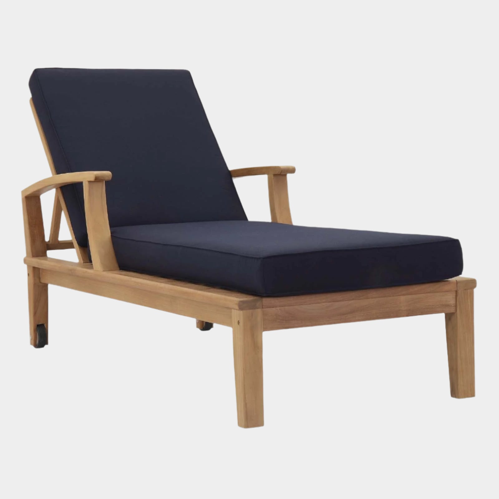 Marina Outdoor Patio Teak Single Chaise