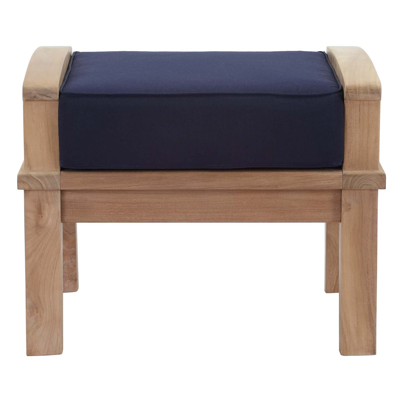 Marina Outdoor Patio Teak Ottoman