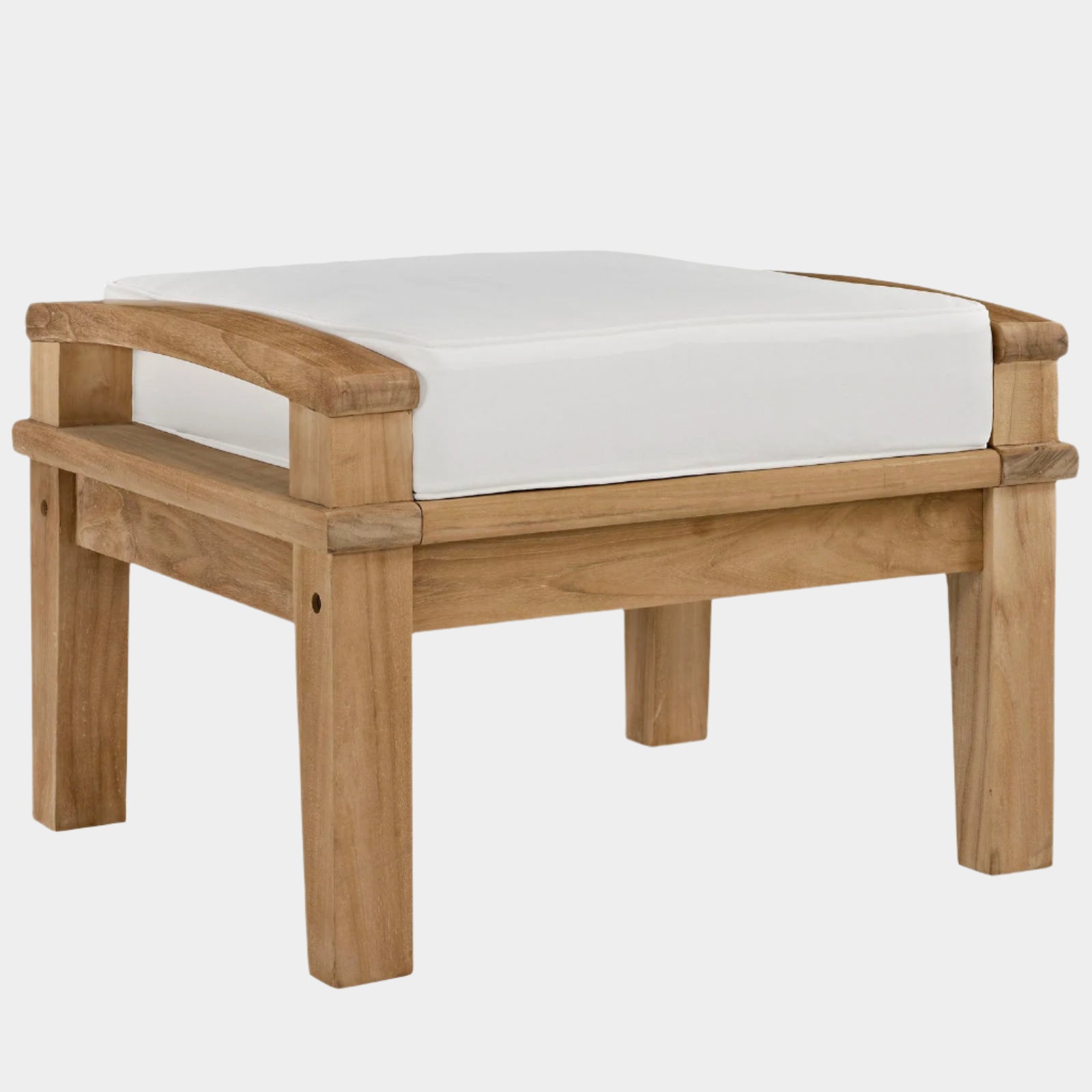 Marina Outdoor Patio Teak Ottoman