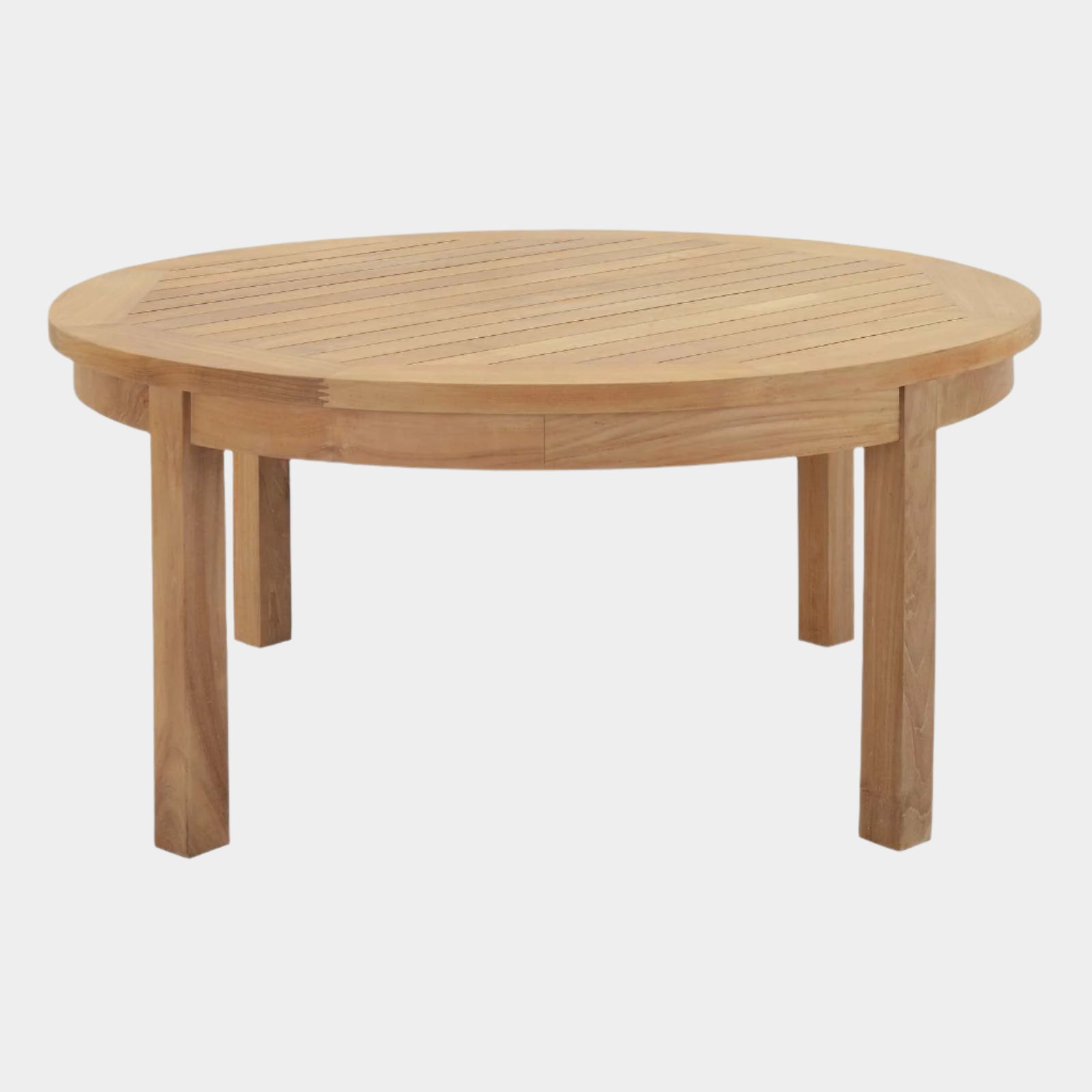 Marina Outdoor Patio Teak Round Coffee Table in Natural