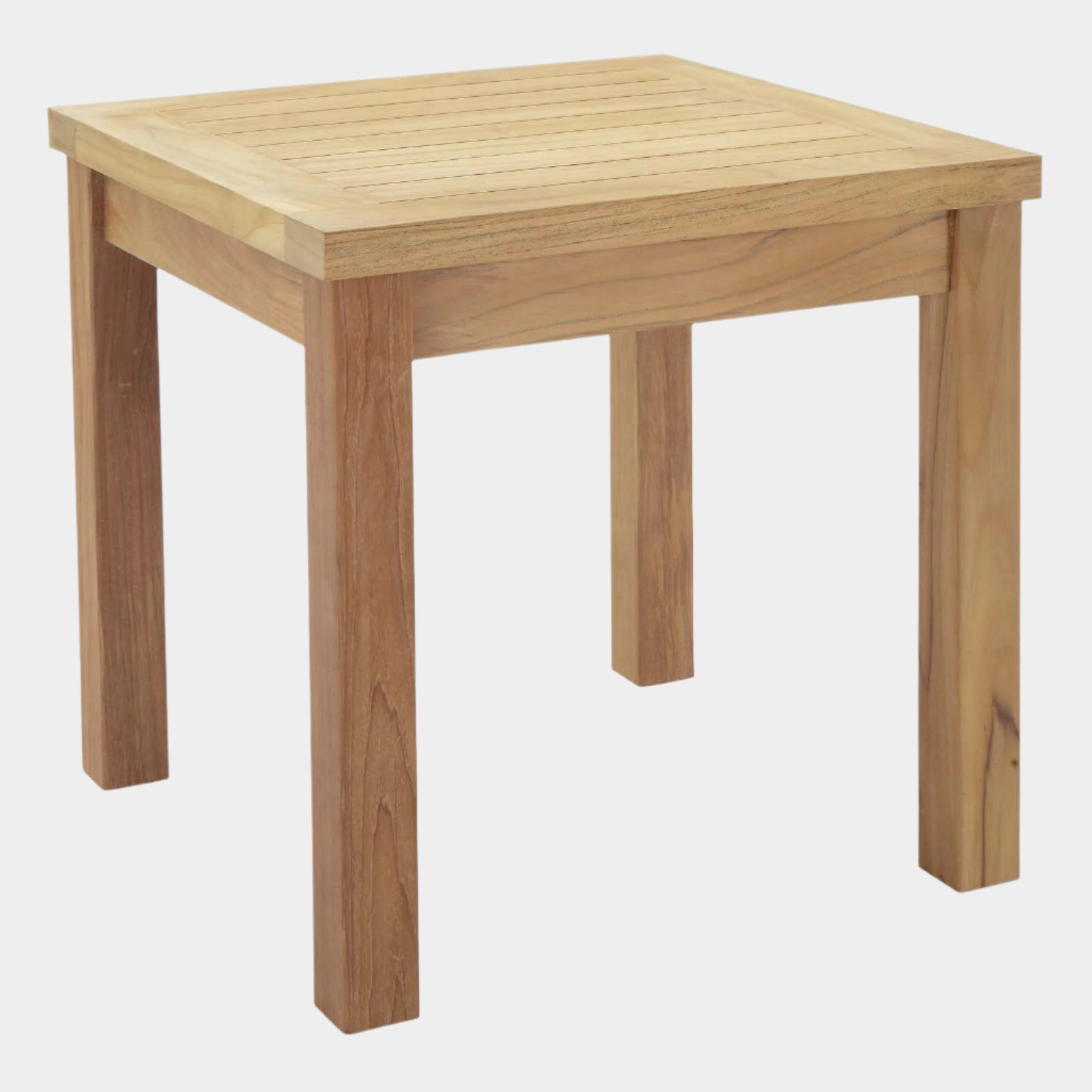 Marina Outdoor Patio Teak Side Table in Natural