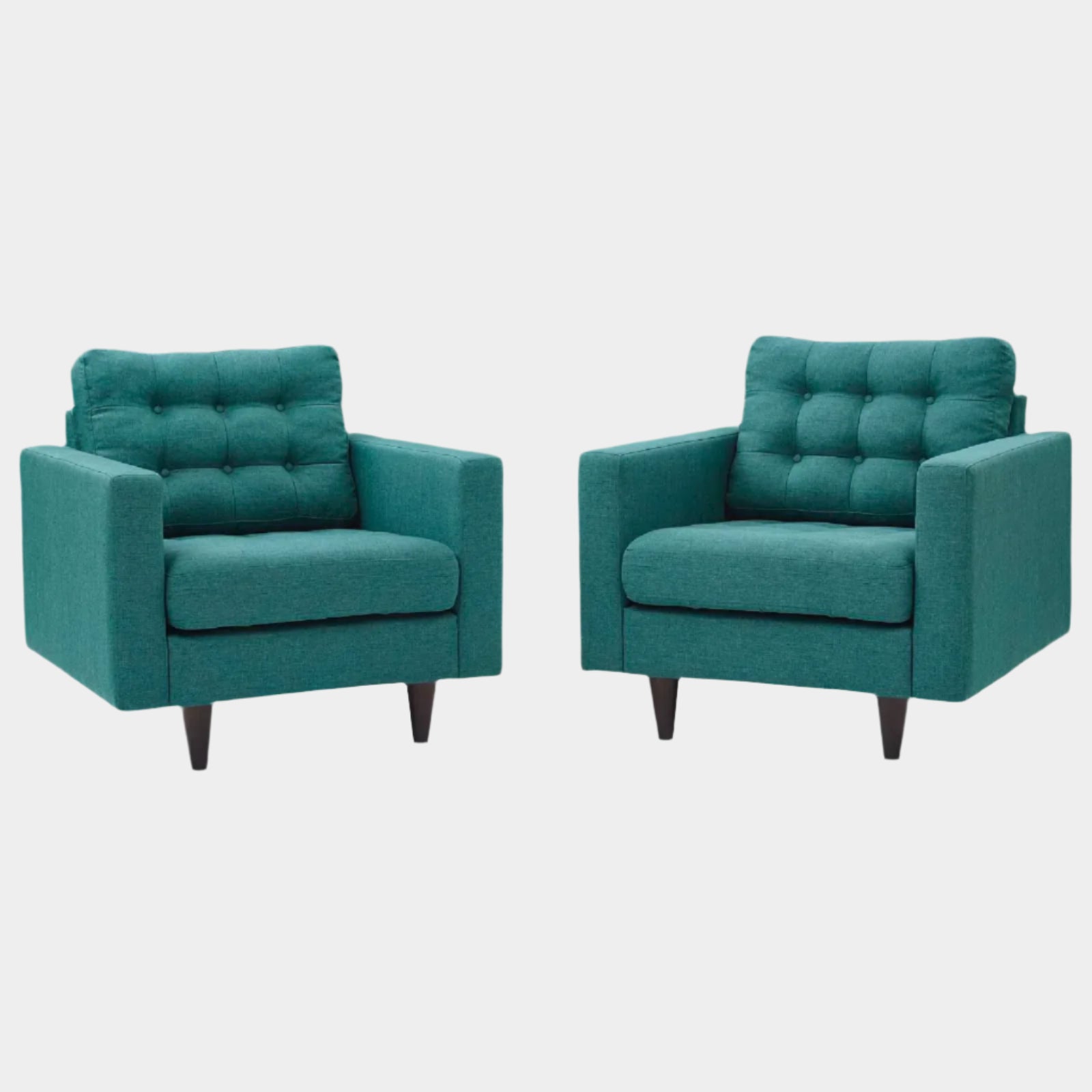 Empress Upholstered Fabric Armchair Set of 2