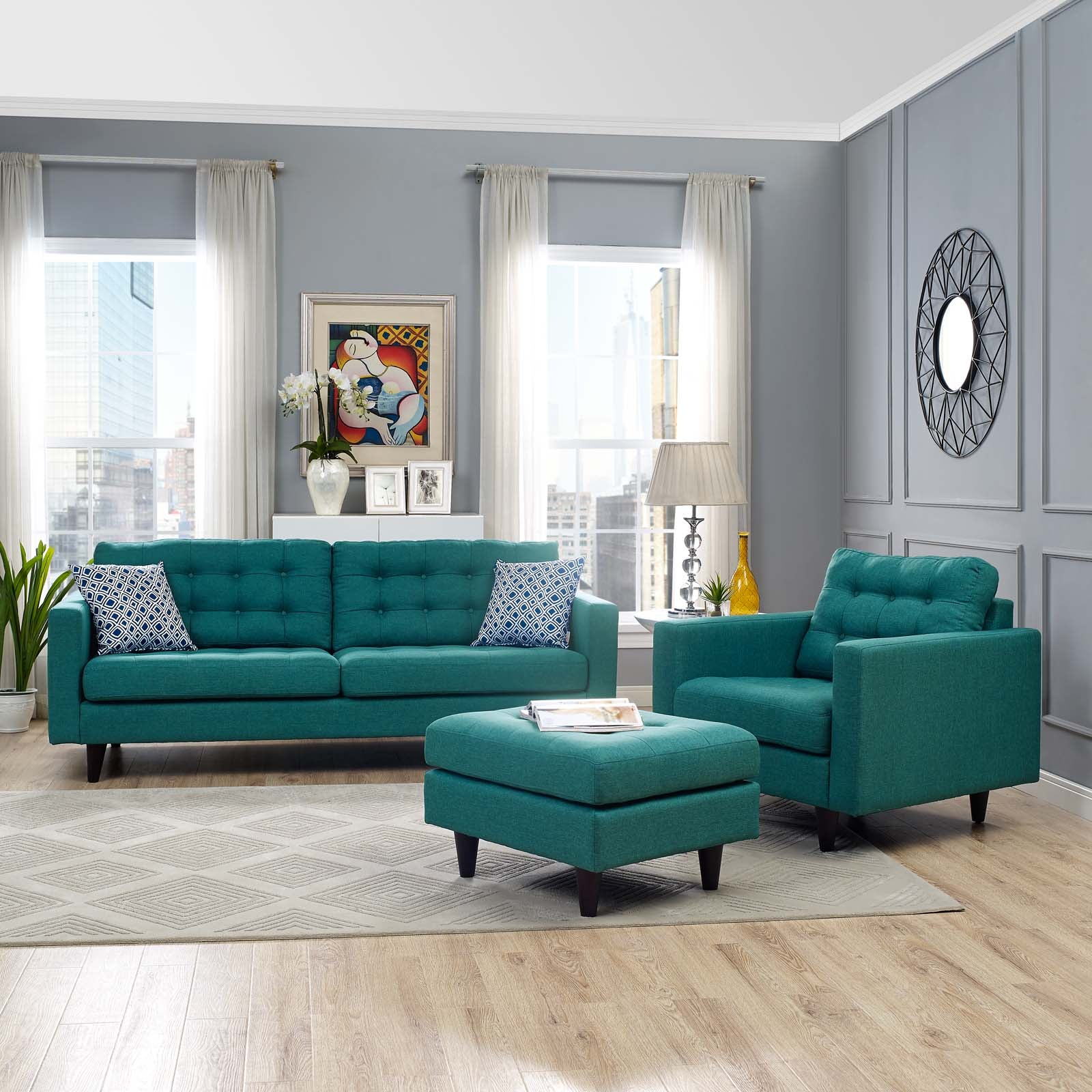 Chaise sans accoudoirs rembourrée en duvet Commix