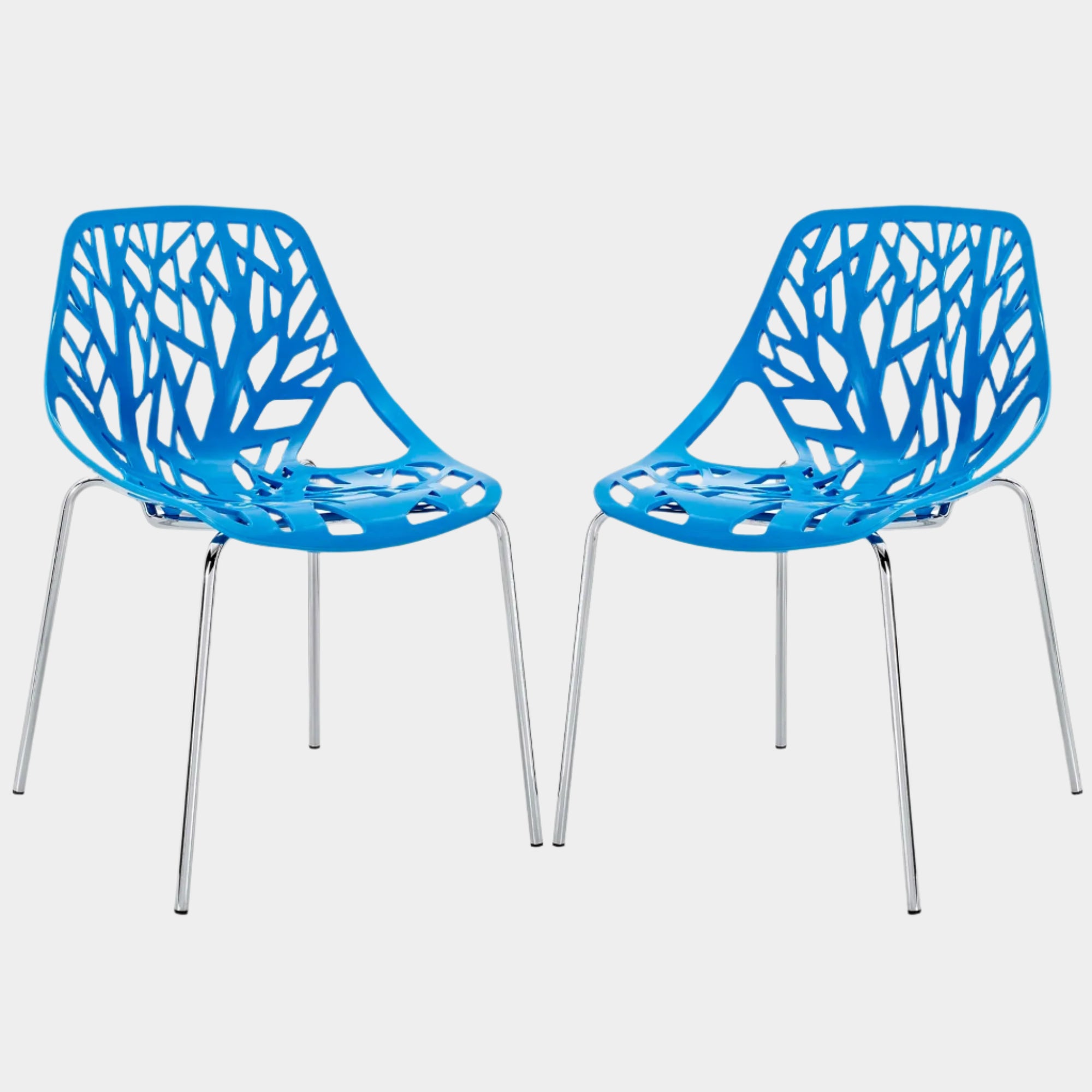 Stencil Dining Side Chair Plastic Set of 2