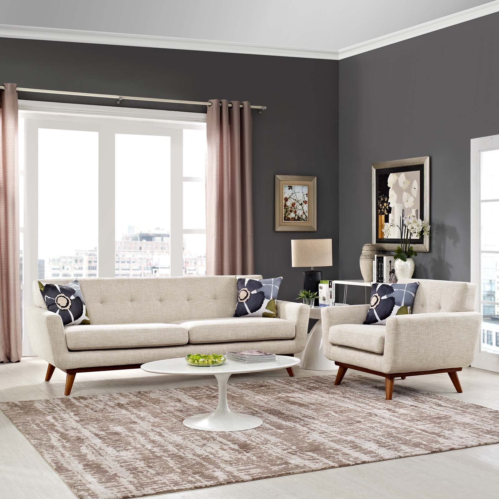 Chaise sans accoudoirs rembourrée en duvet Commix