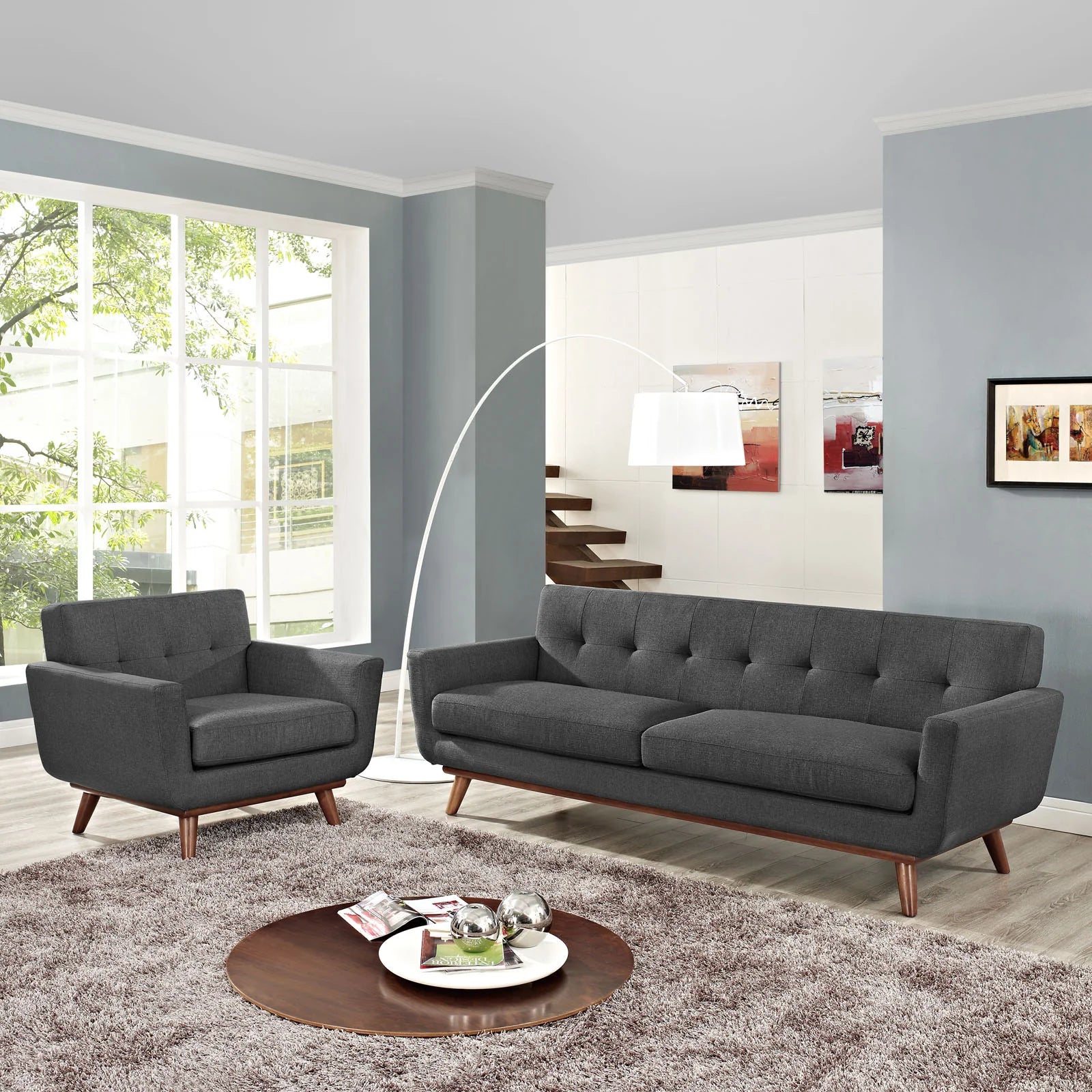 Chaise sans accoudoirs rembourrée en duvet Commix