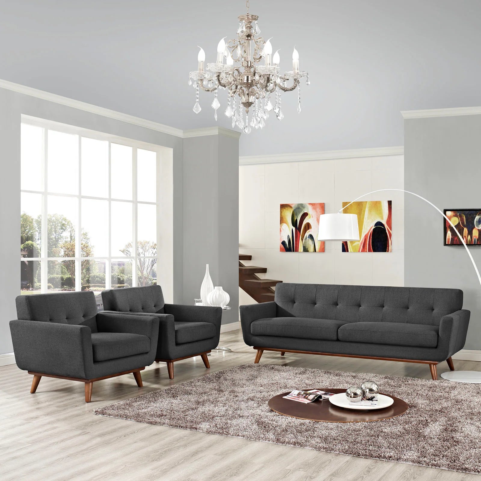 Chaise sans accoudoirs rembourrée en duvet Commix