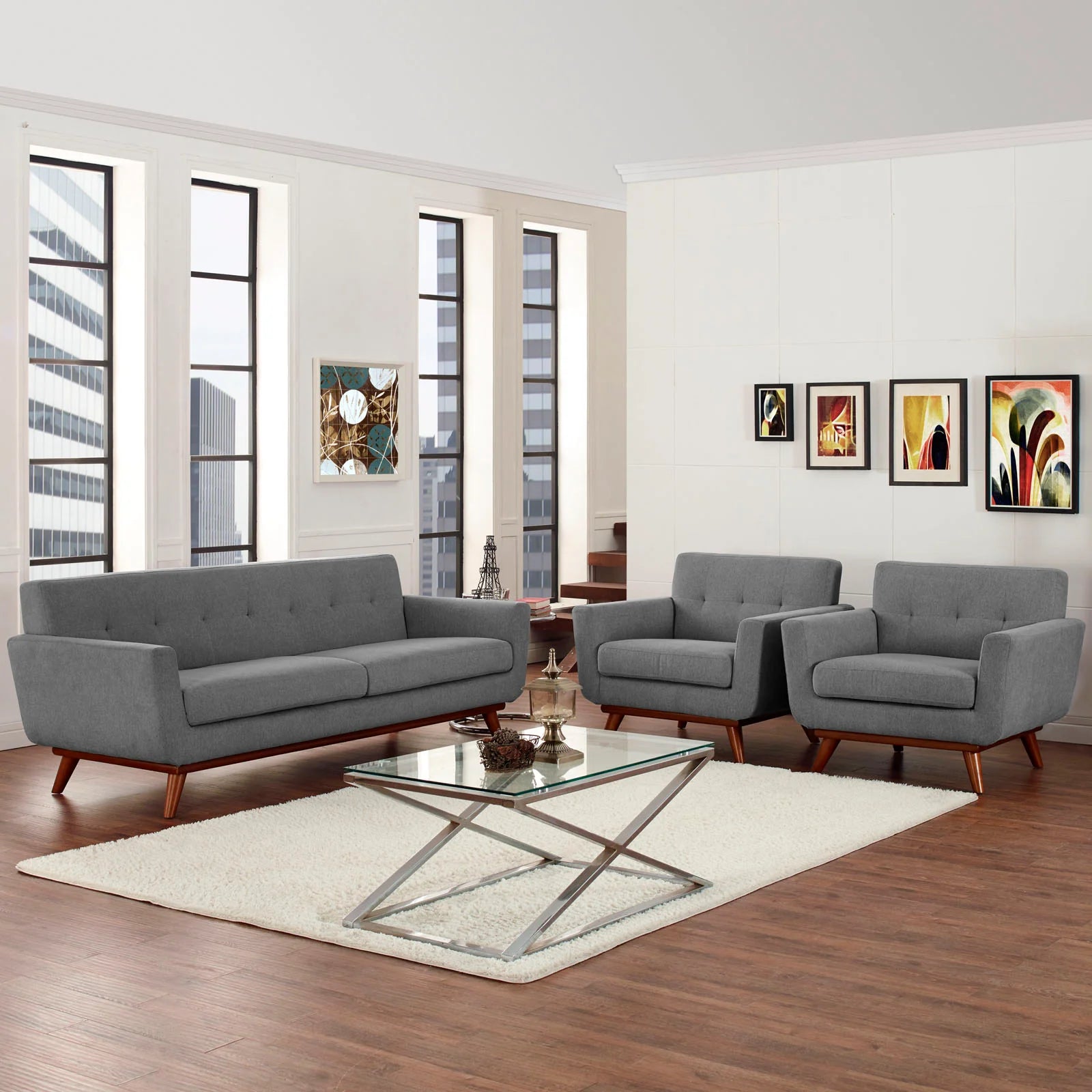 Chaise sans accoudoirs rembourrée en duvet Commix