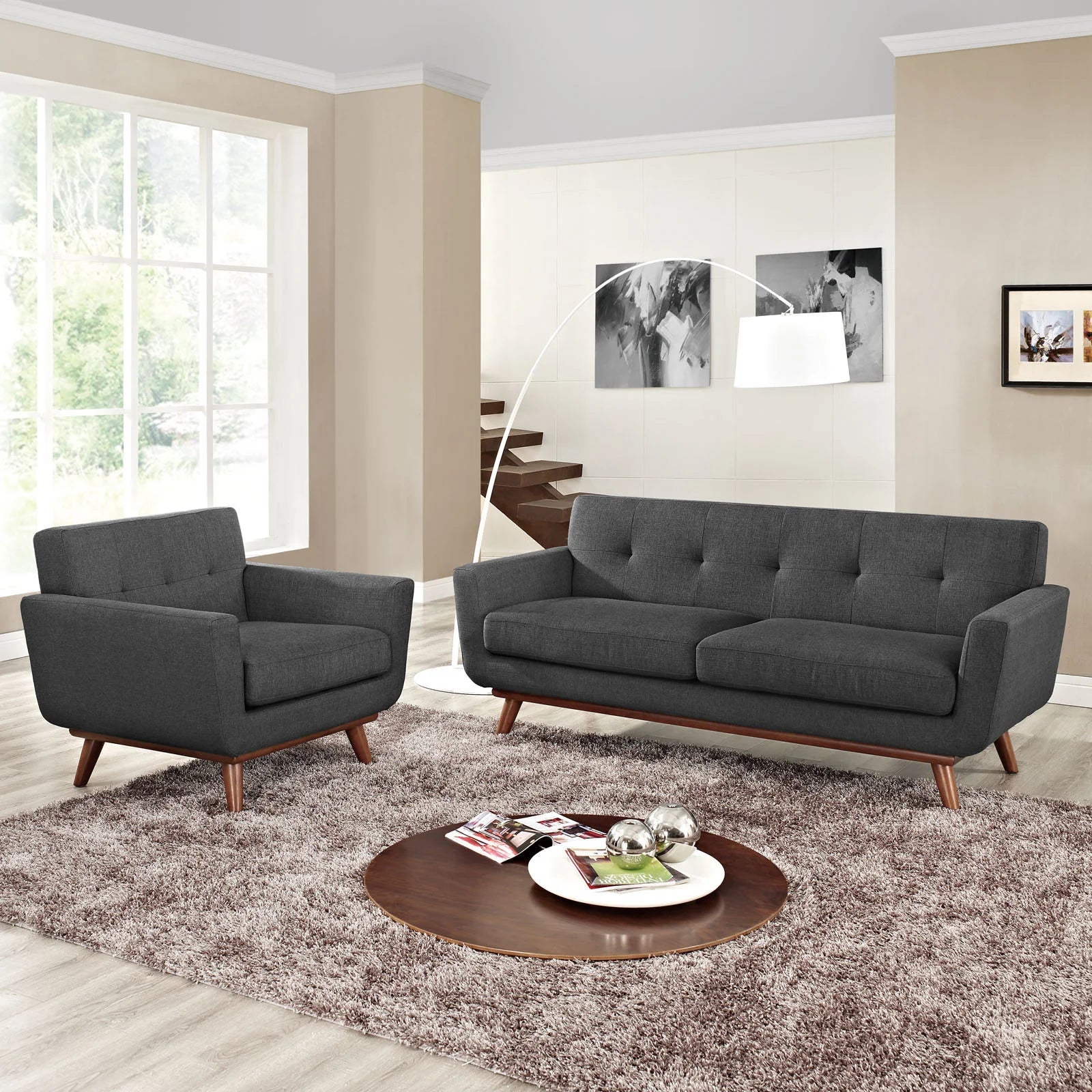 Chaise sans accoudoirs rembourrée en duvet Commix