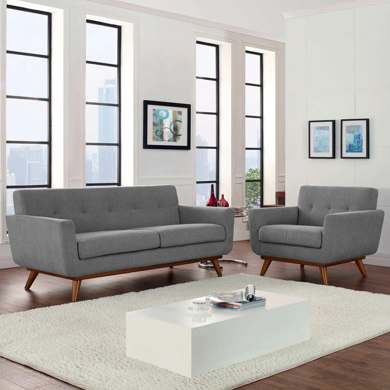 Chaise sans accoudoirs rembourrée en duvet Commix