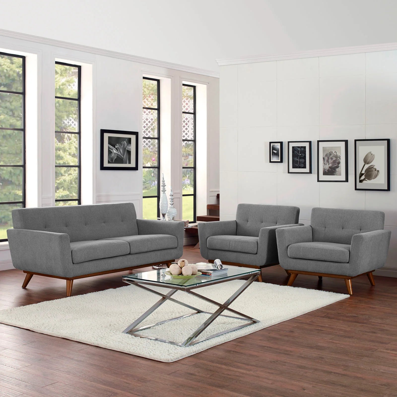 Chaise sans accoudoirs rembourrée en duvet Commix