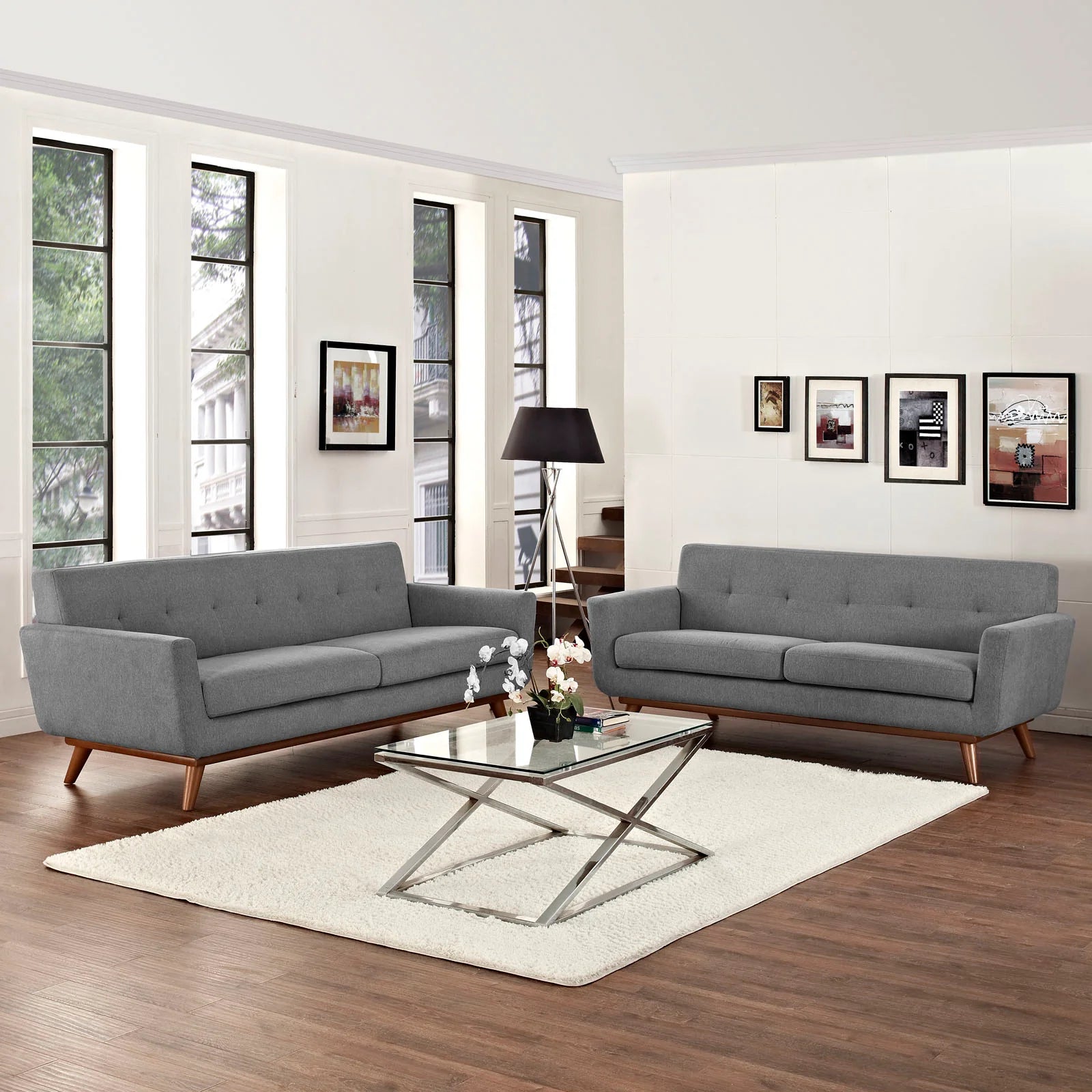 Chaise sans accoudoirs rembourrée en duvet Commix