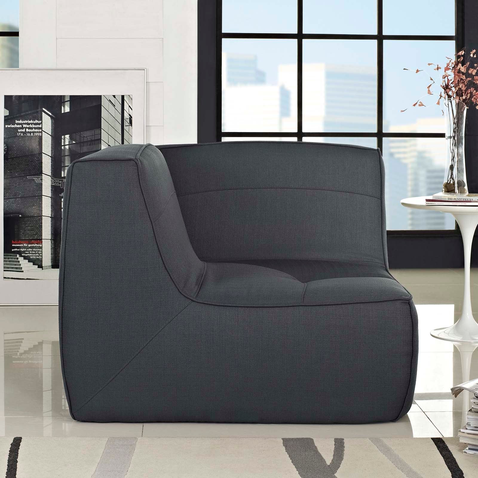 Chaise sans accoudoirs rembourrée en duvet Commix