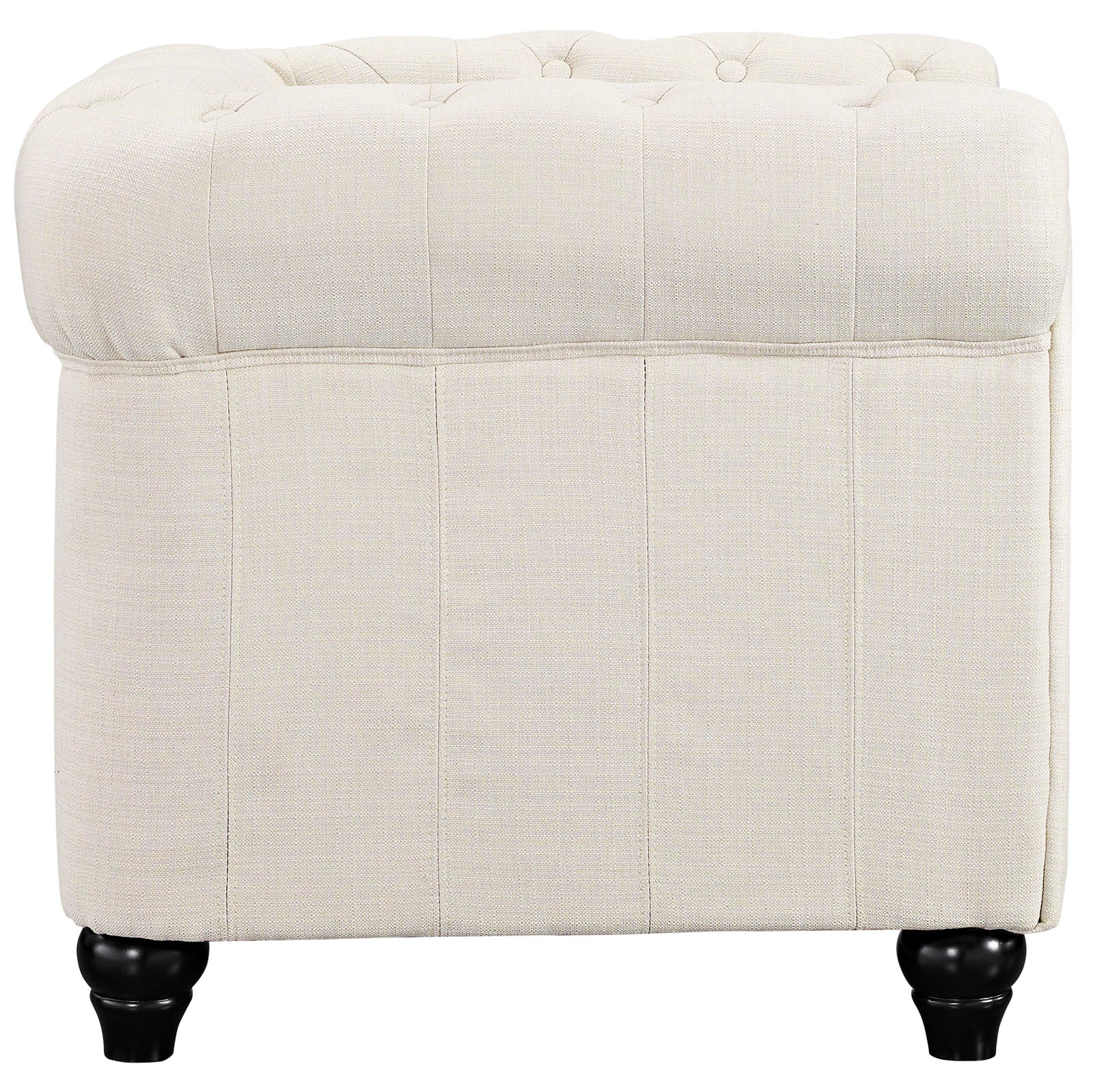 Fauteuil en tissu rembourré Earl 