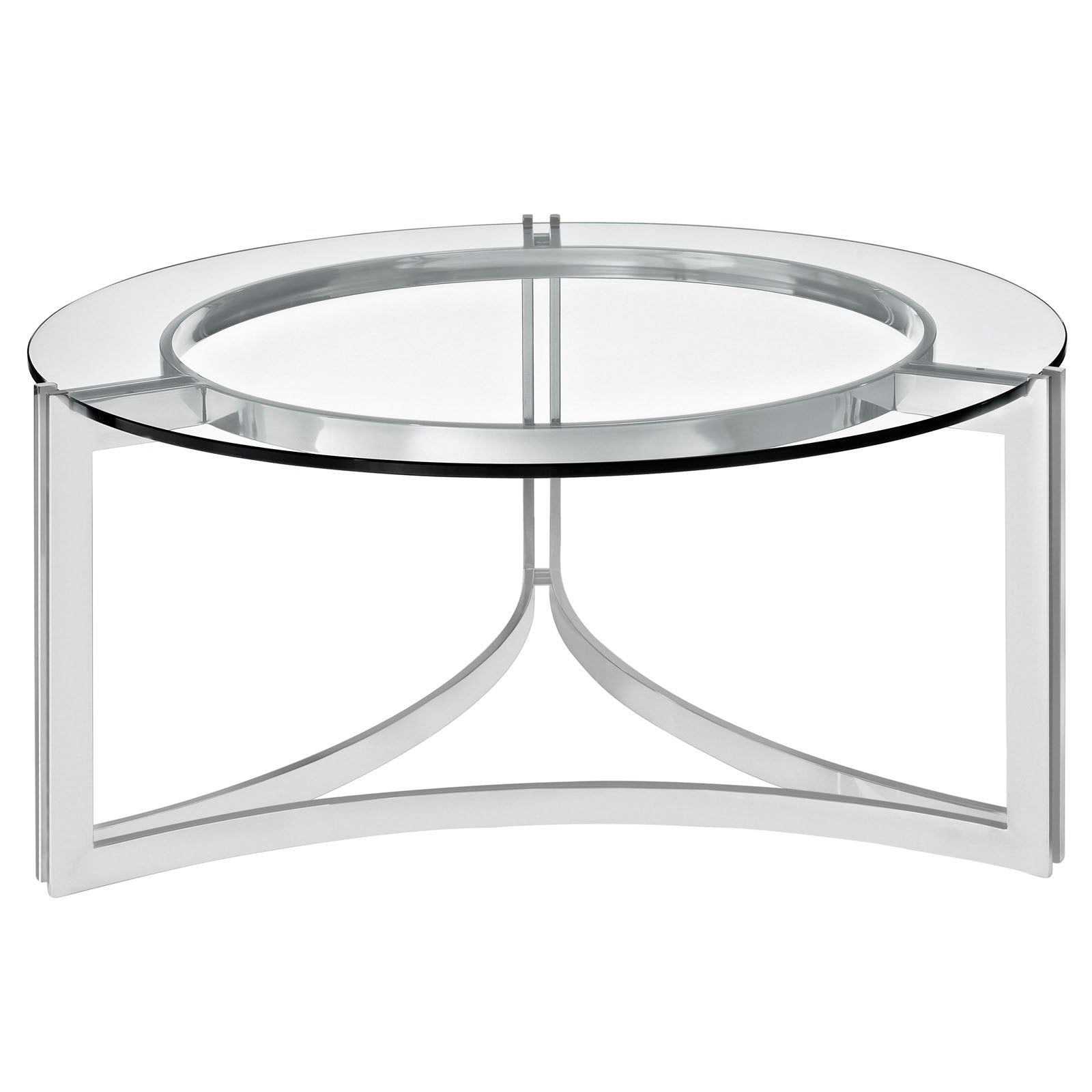 Signet Stainless Steel Coffee Table in Silver