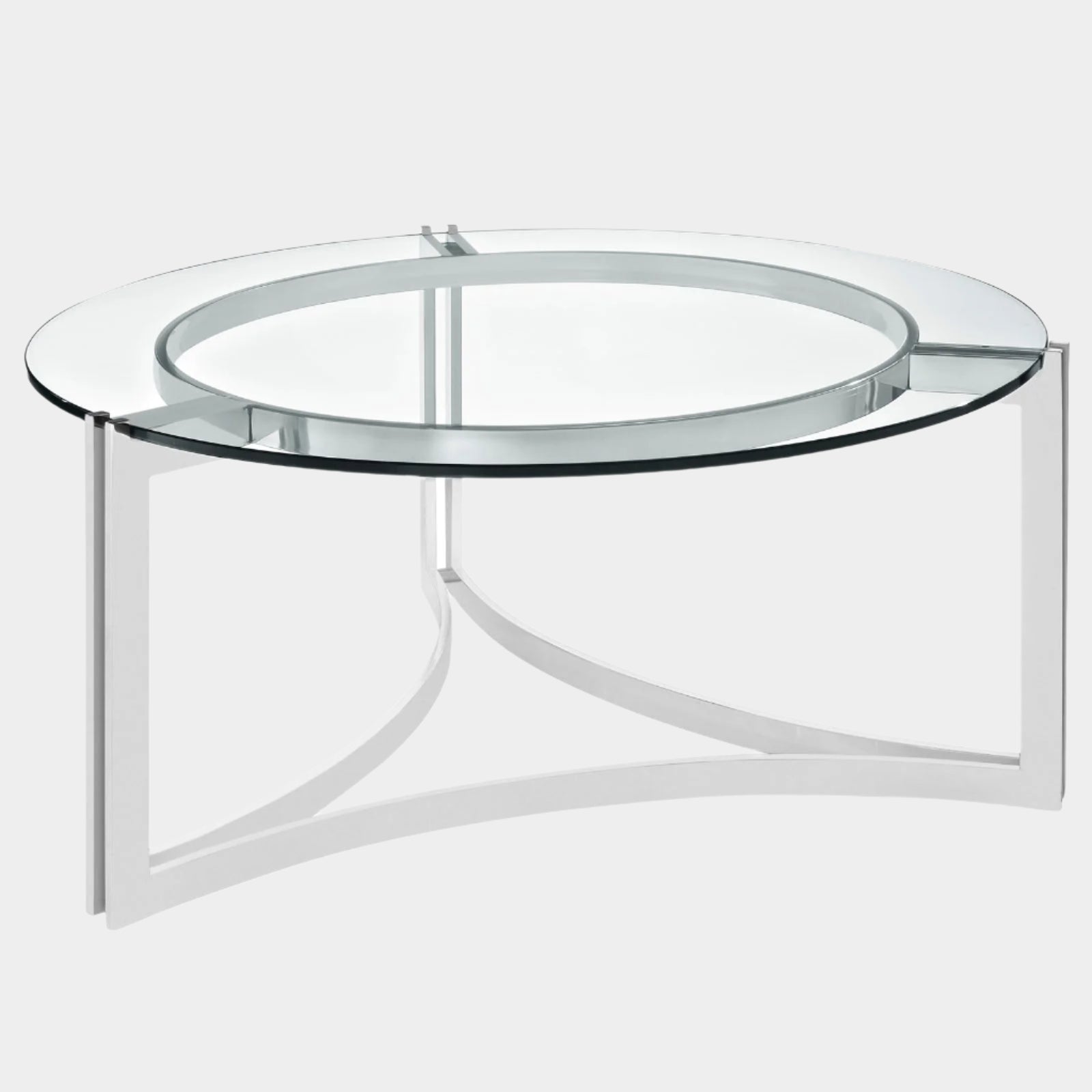 Signet Stainless Steel Coffee Table in Silver