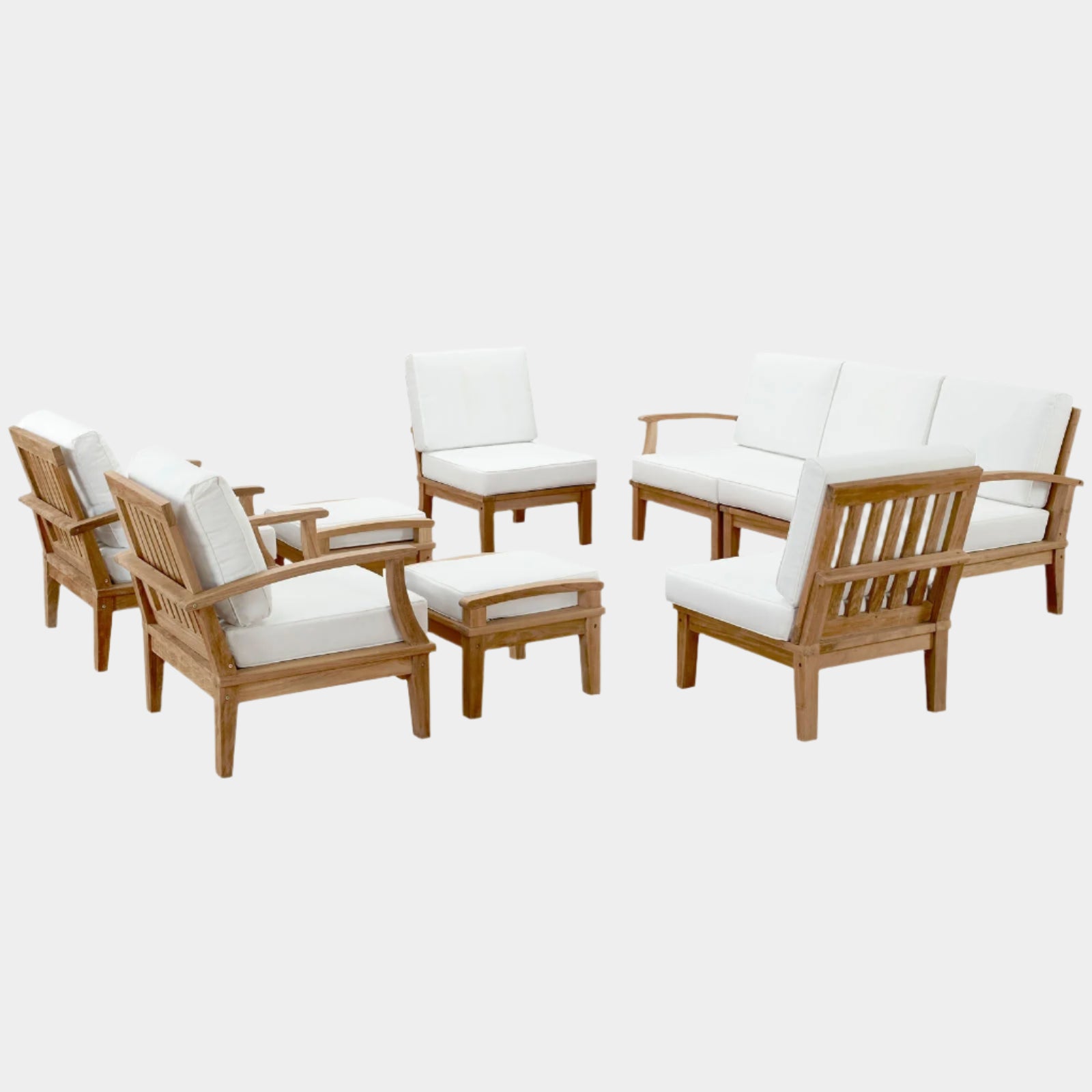 Marina 9 Piece Outdoor Patio Teak Set
