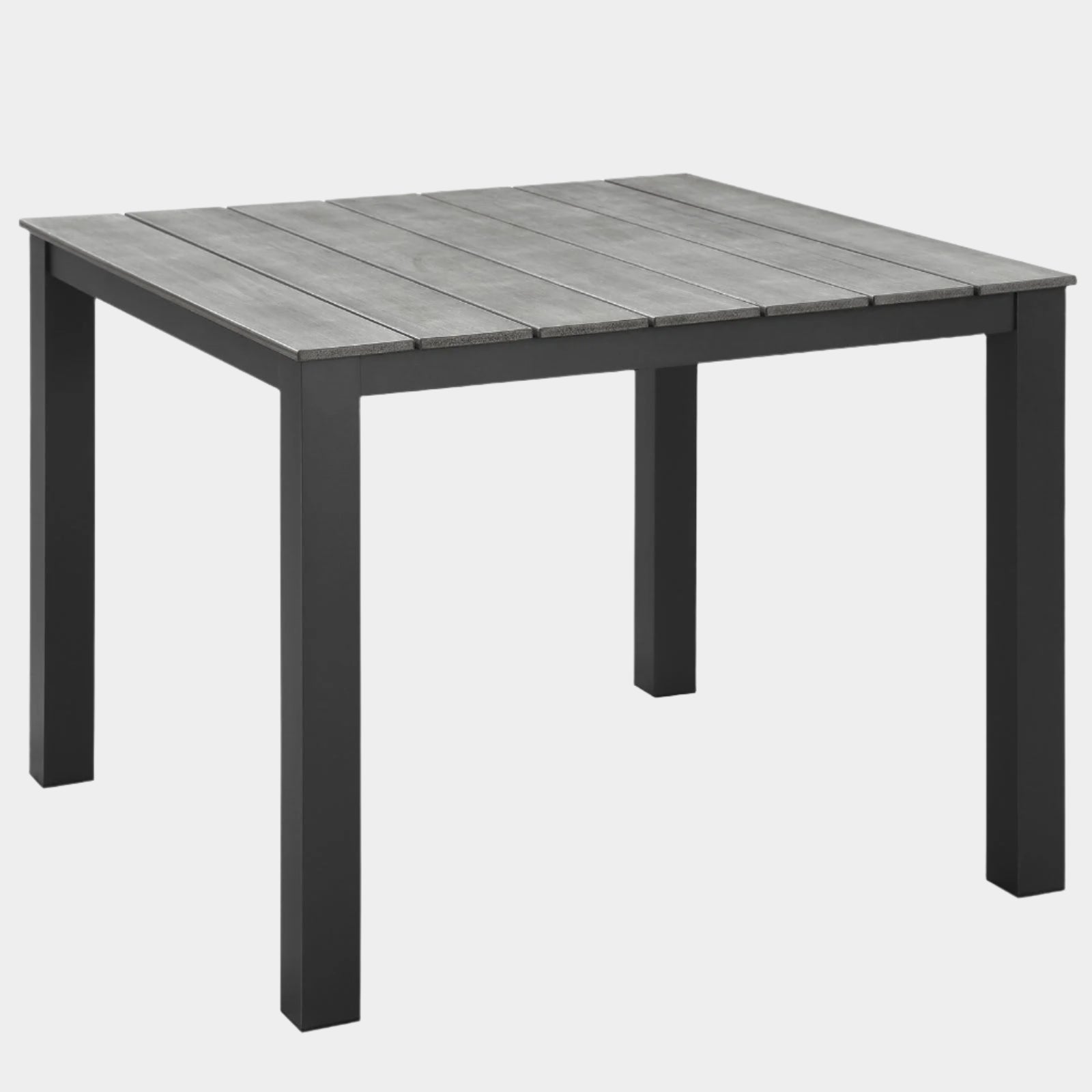 Maine 40" Outdoor Patio Dining Table in Brown Gray