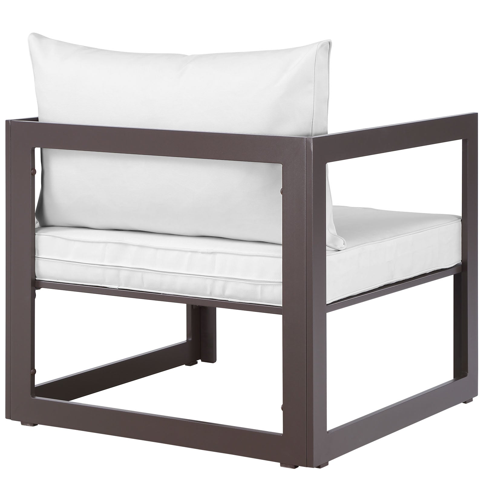 Fauteuil de terrasse d'extérieur Fortuna en blanc et gris