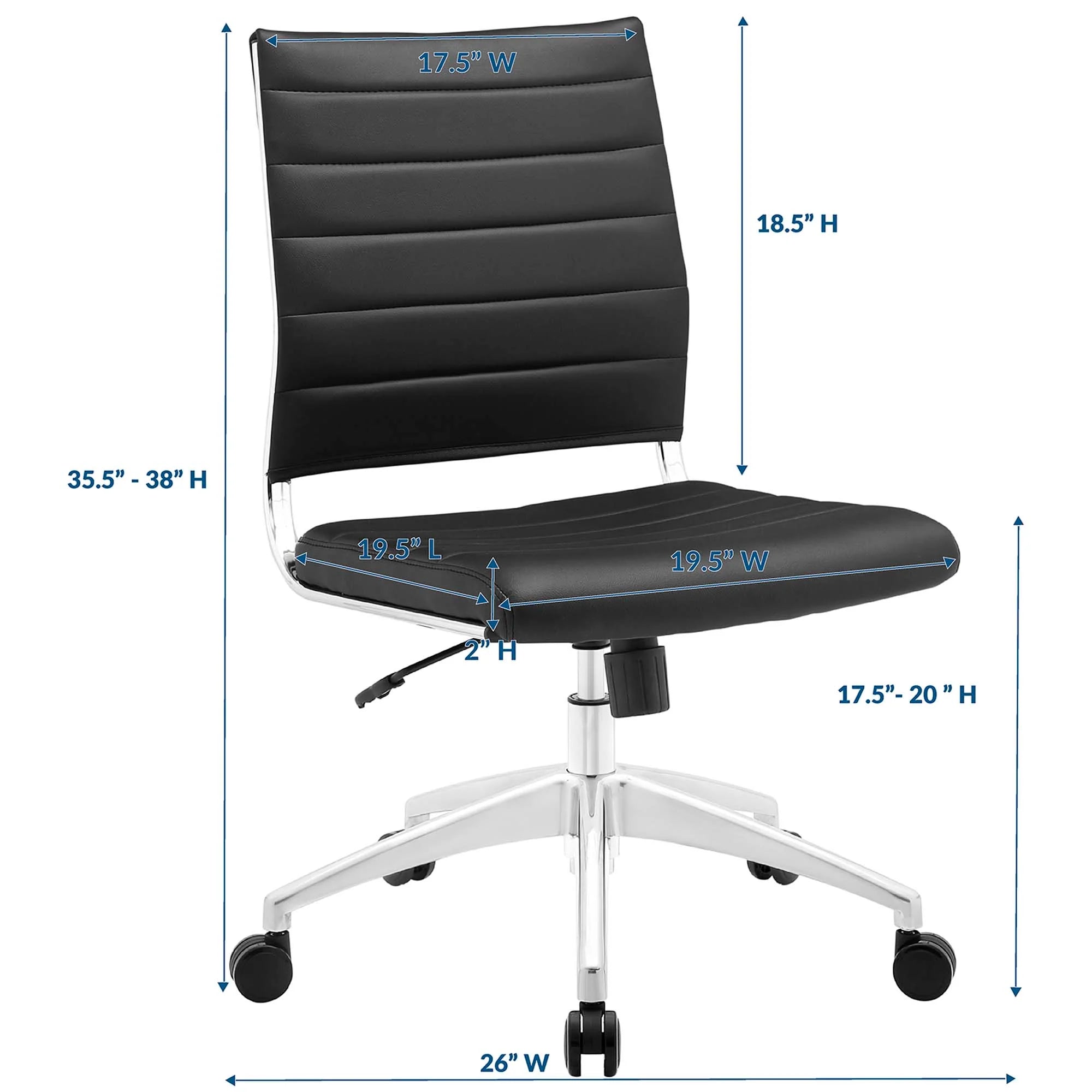 Jive Armless Mid Back Office Chair