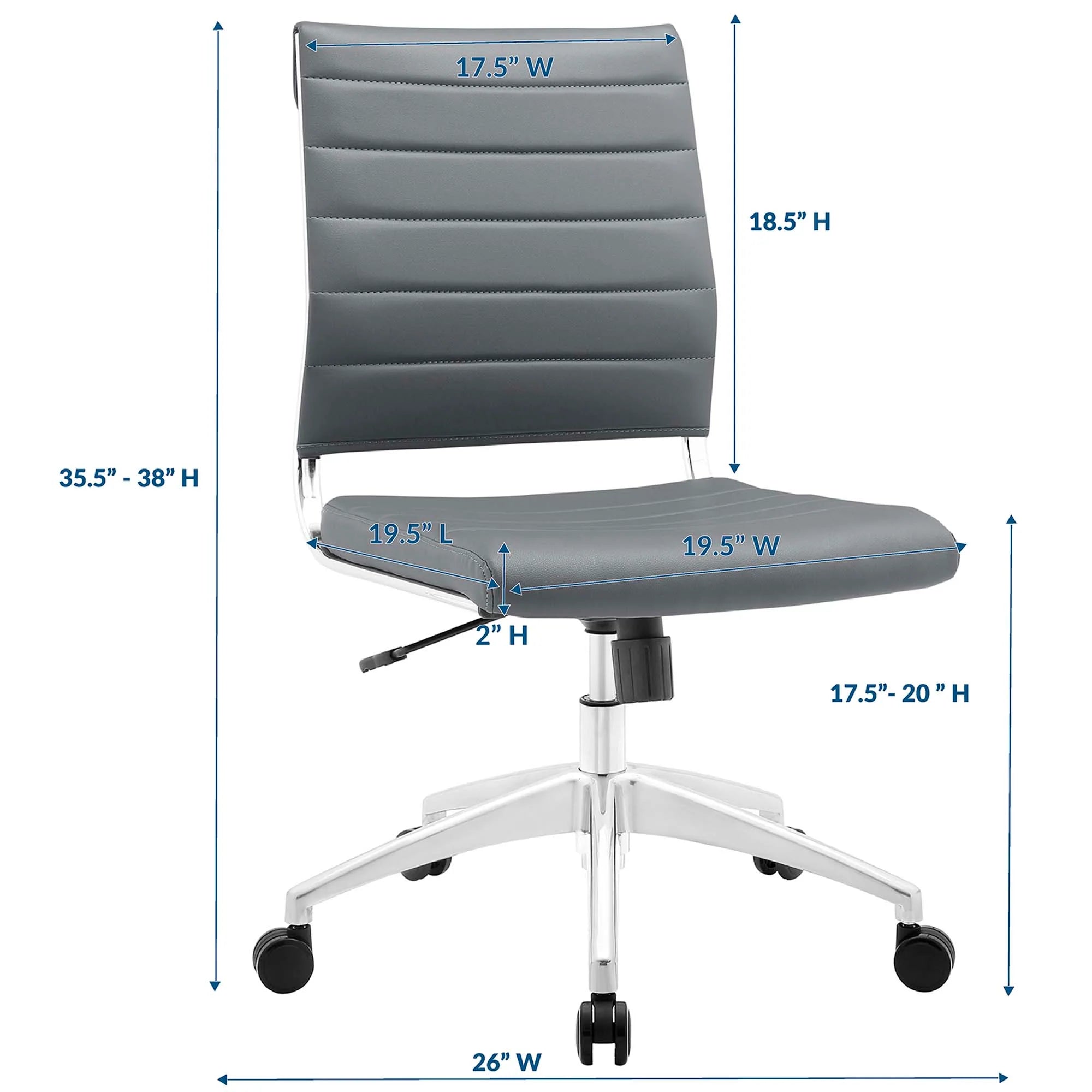 Jive Armless Mid Back Office Chair