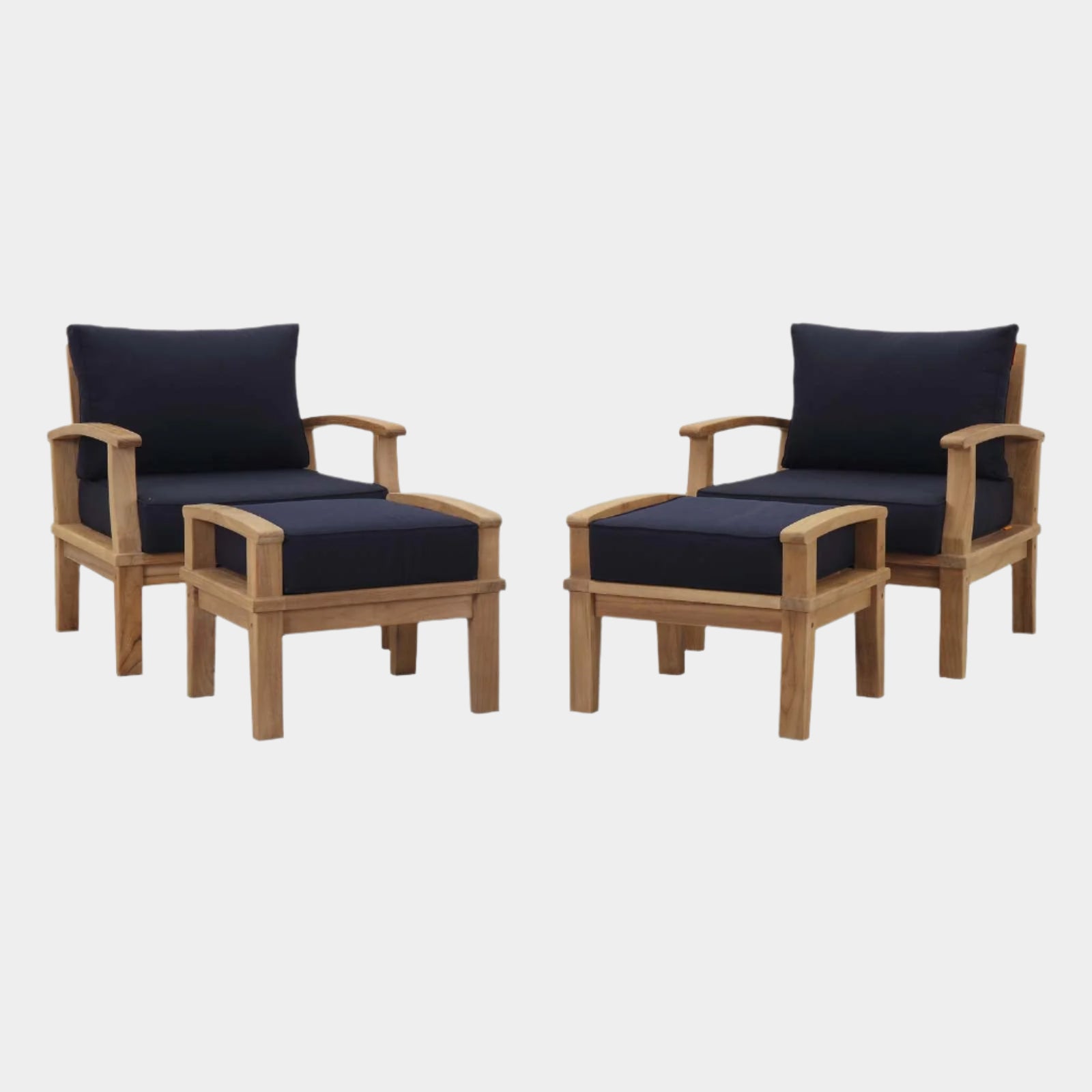 Marina 4 Piece Outdoor Patio Teak Set