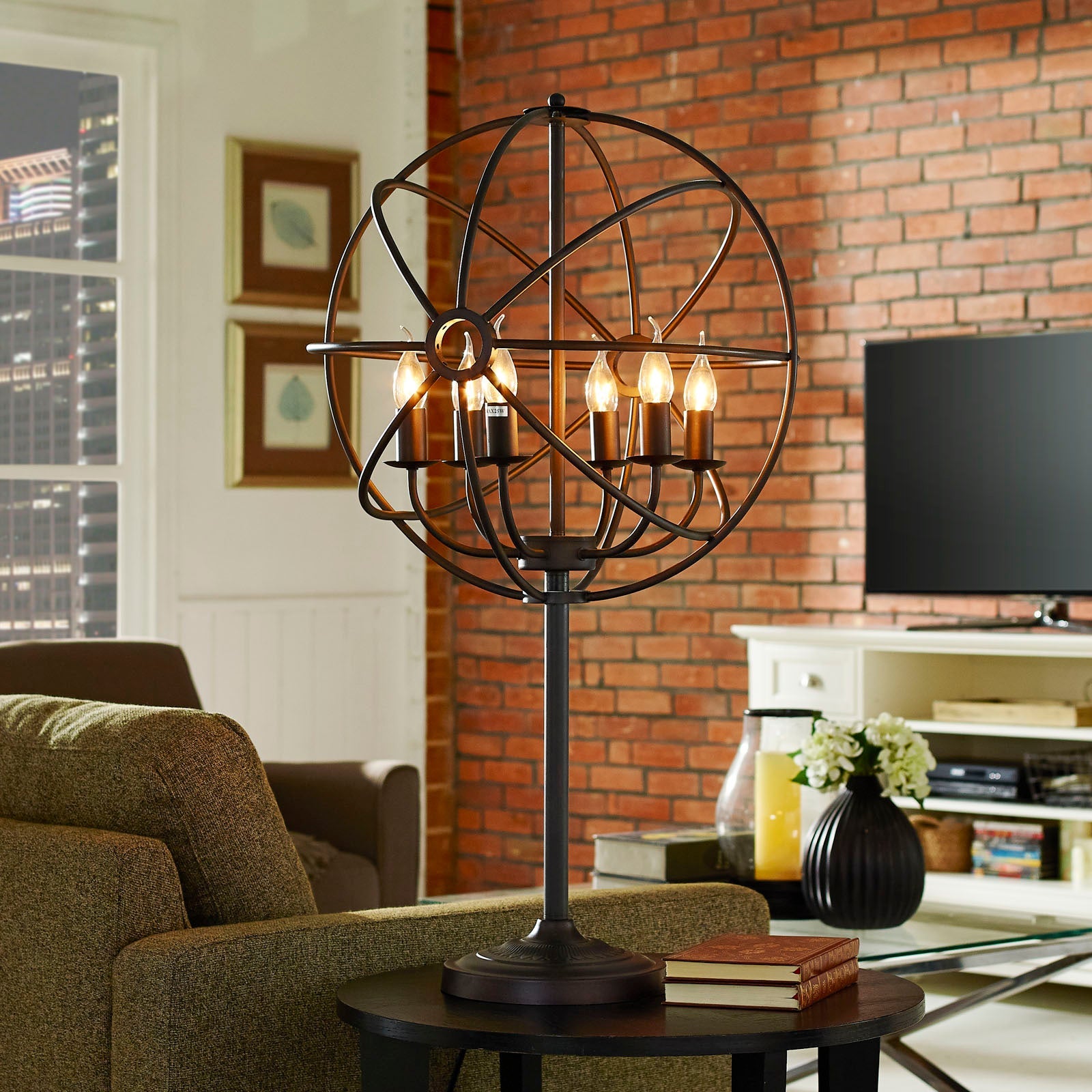 Atom Table Lamp in Black