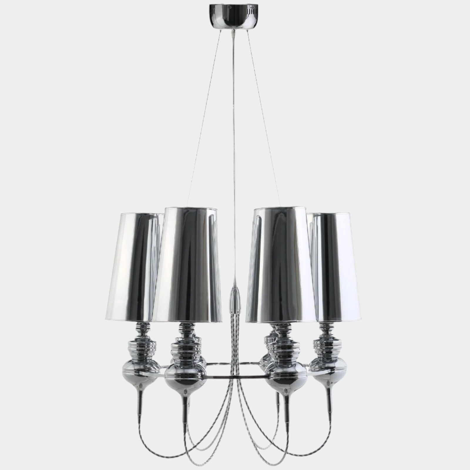 Tapestry Stainless Steel Chandelier in Silver